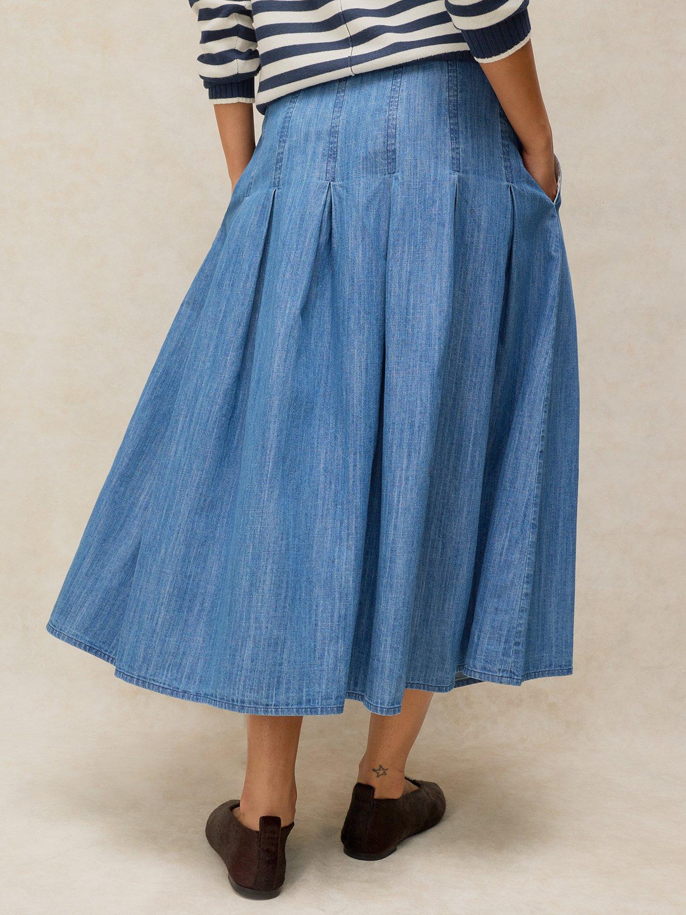 Image 2 of 6 of White Stuff Marlowe Denim Skirt - Blue