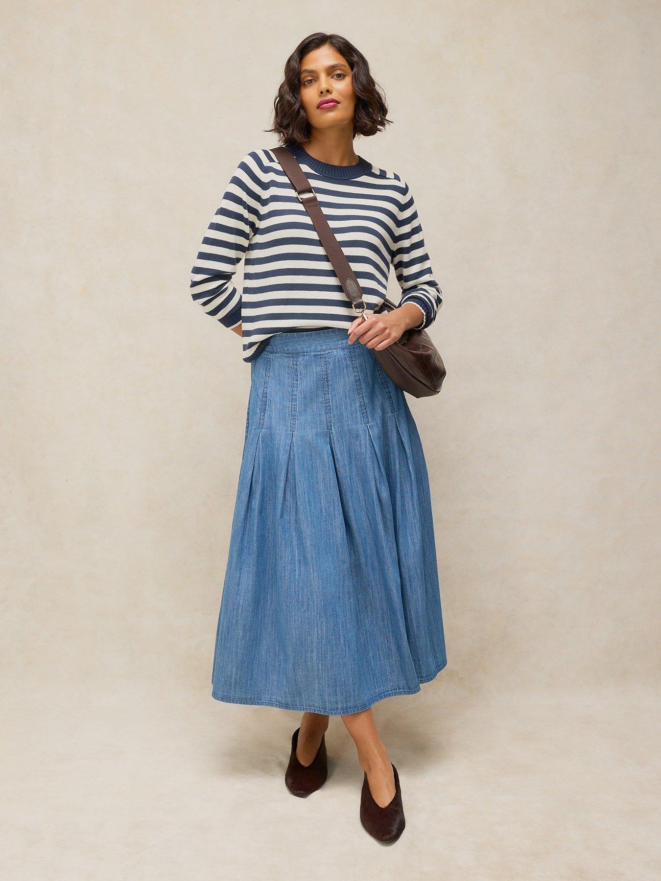 Image 3 of 6 of White Stuff Marlowe Denim Skirt - Blue