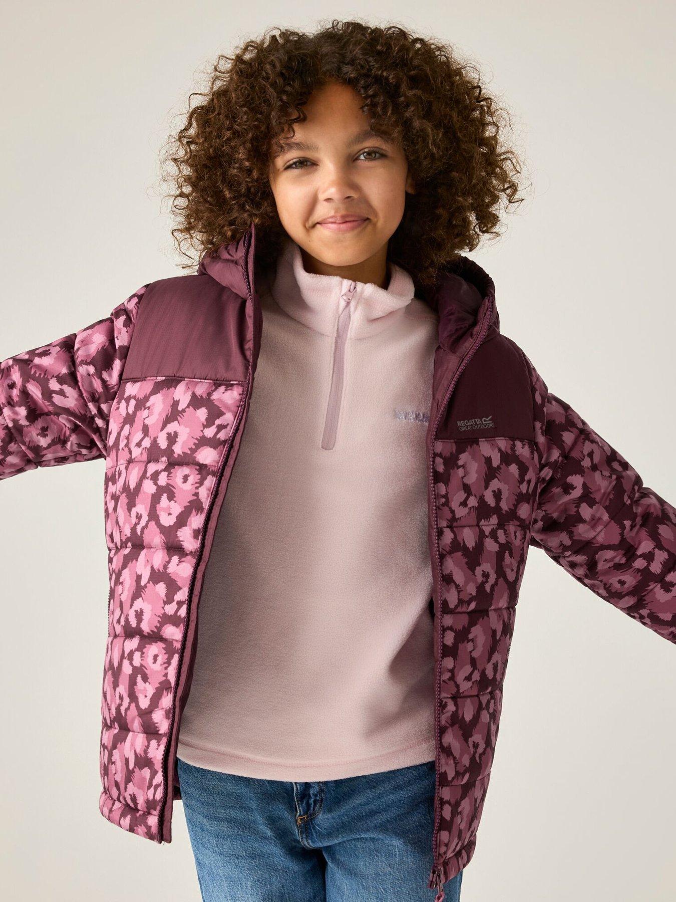 Image 5 of 7 of Regatta Kids Lofthouse Baffled/quilted Jacket -fig/violet Leopard