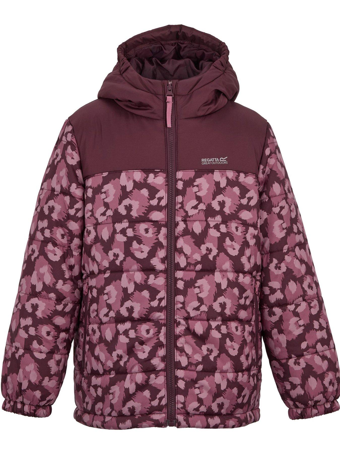 Image 7 of 7 of Regatta Kids Lofthouse Baffled/quilted Jacket -fig/violet Leopard