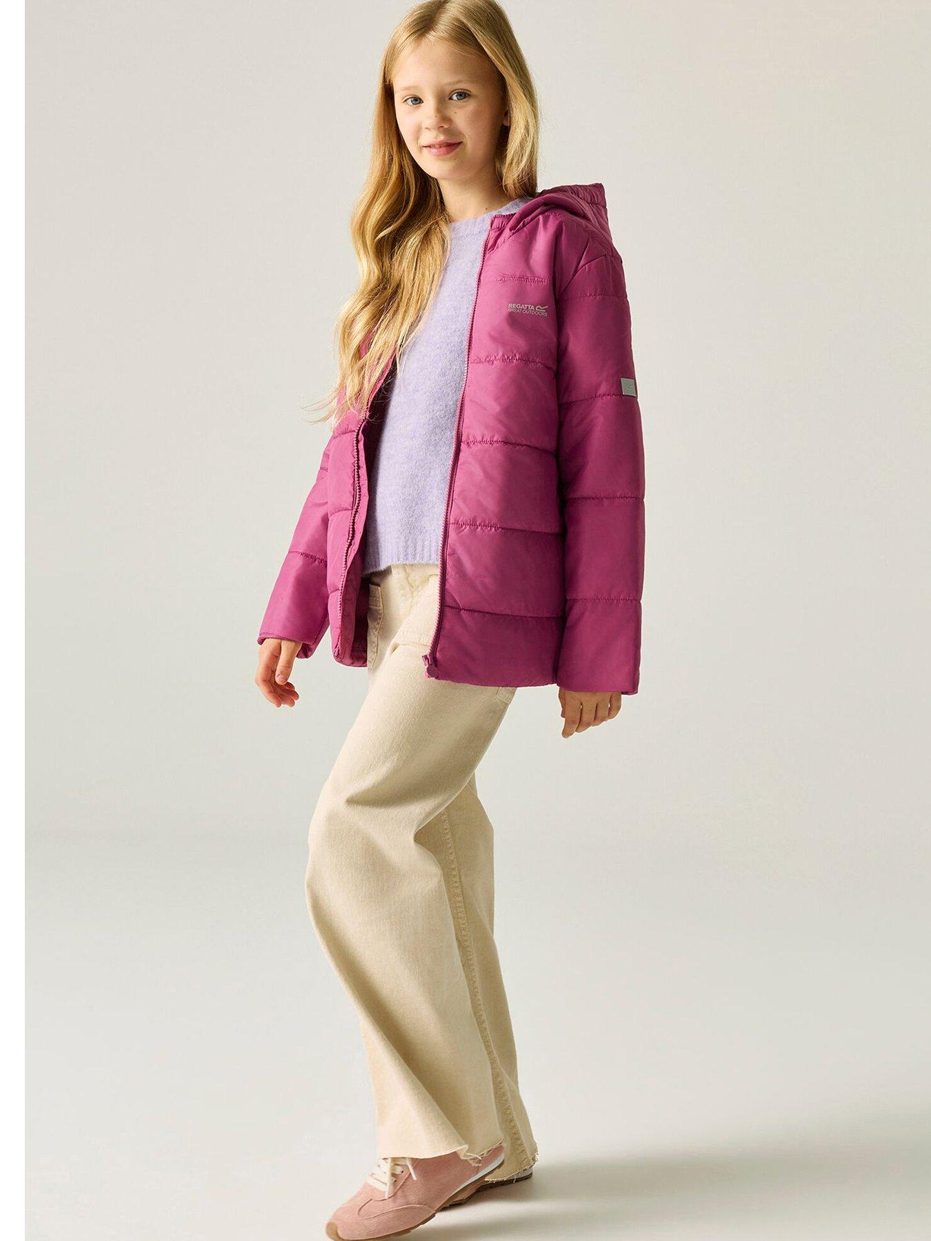 Image 2 of 7 of Regatta Kids Halkner Thermoguard Hooded Quilted Jacket - Violet