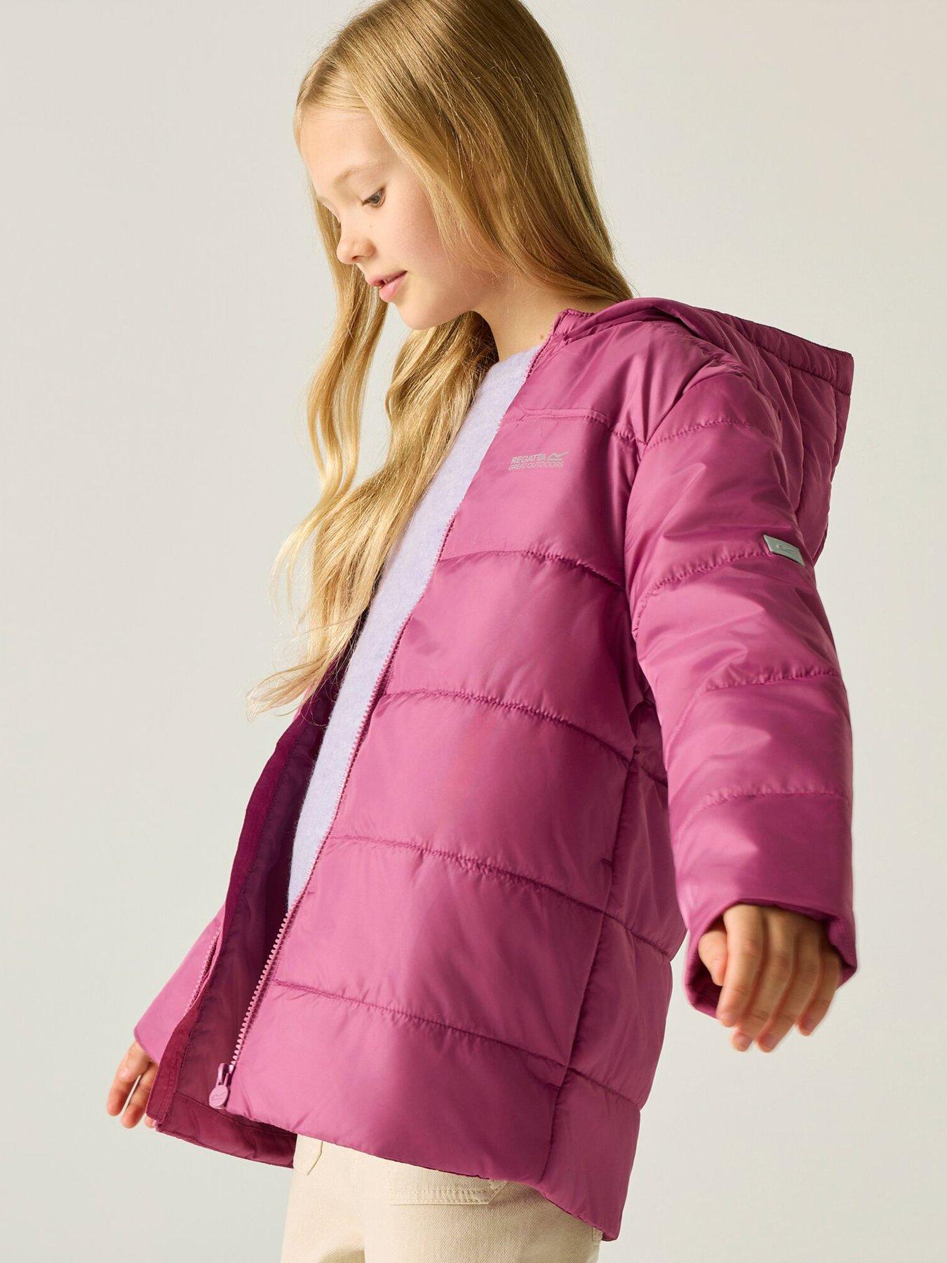 Image 4 of 7 of Regatta Kids Halkner Thermoguard Hooded Quilted Jacket - Violet