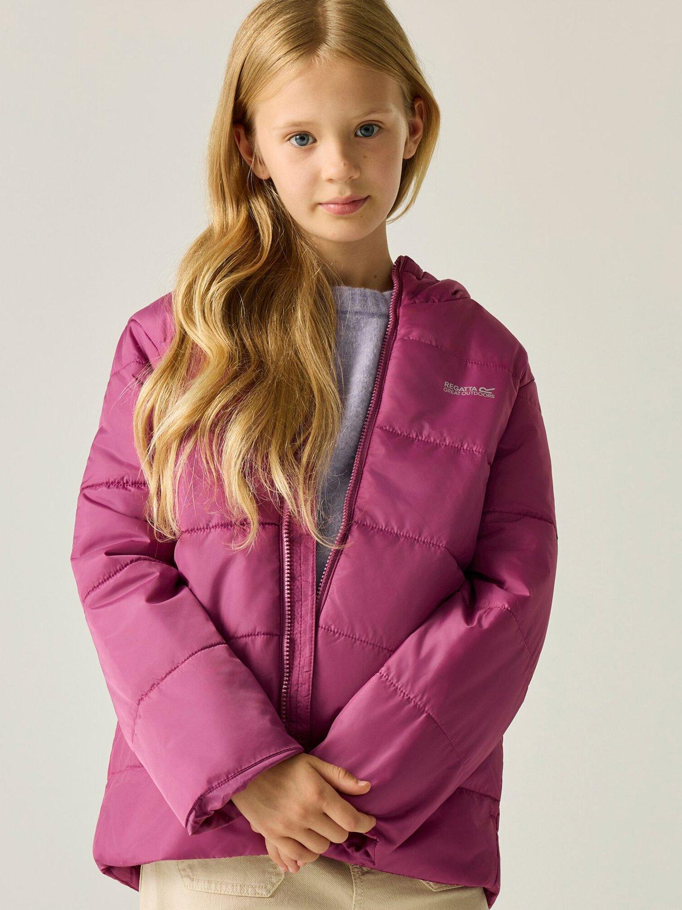 Image 6 of 7 of Regatta Kids Halkner Thermoguard Hooded Quilted Jacket - Violet