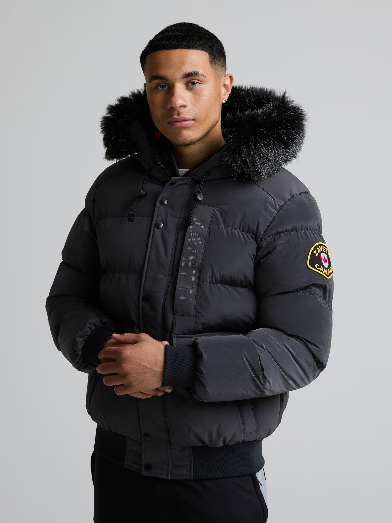 Image 1 of 7 of Zavetti Canada Derati Bomber Jacket - Dark Grey