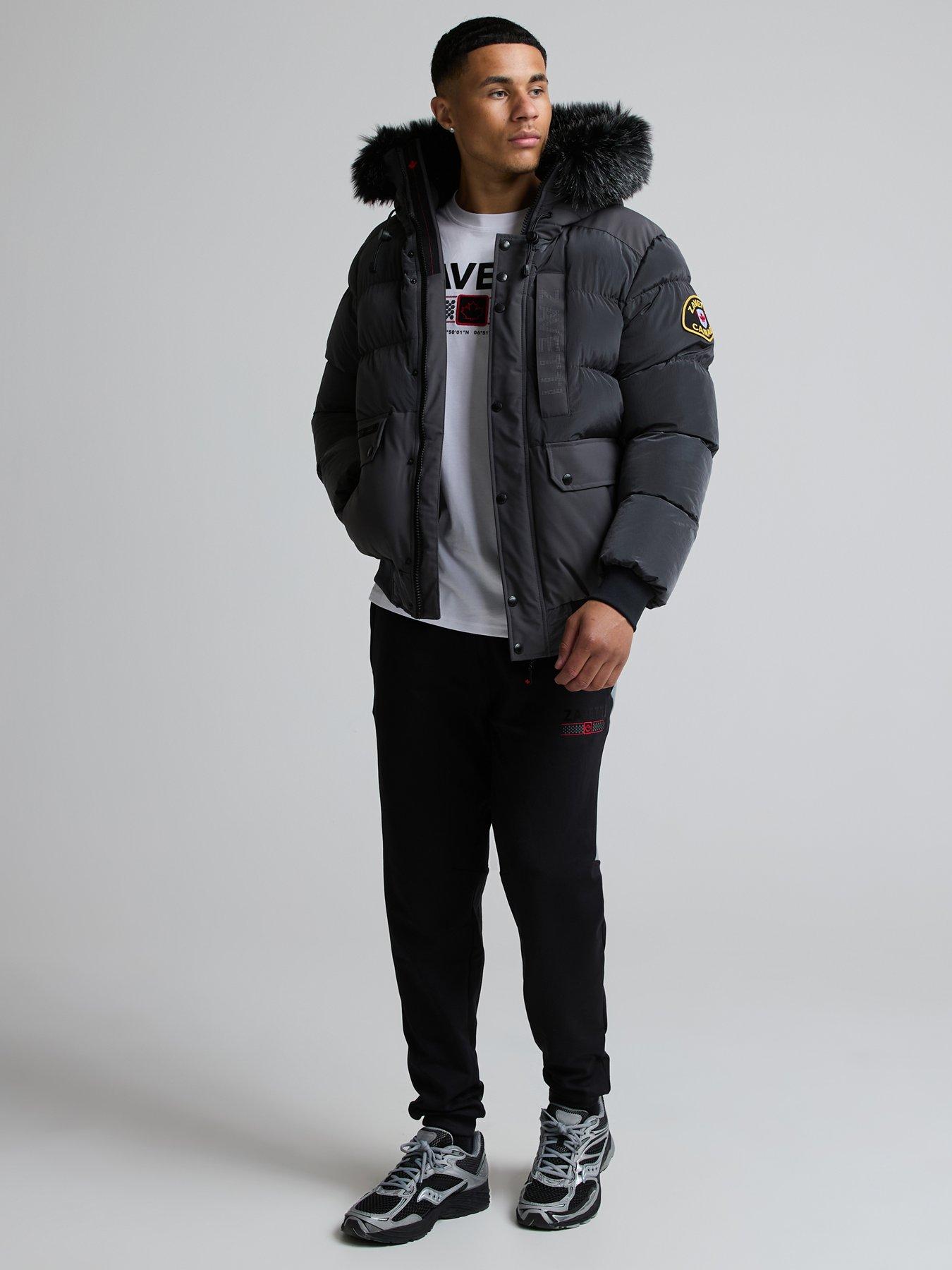 Image 3 of 7 of Zavetti Canada Derati Bomber Jacket - Dark Grey