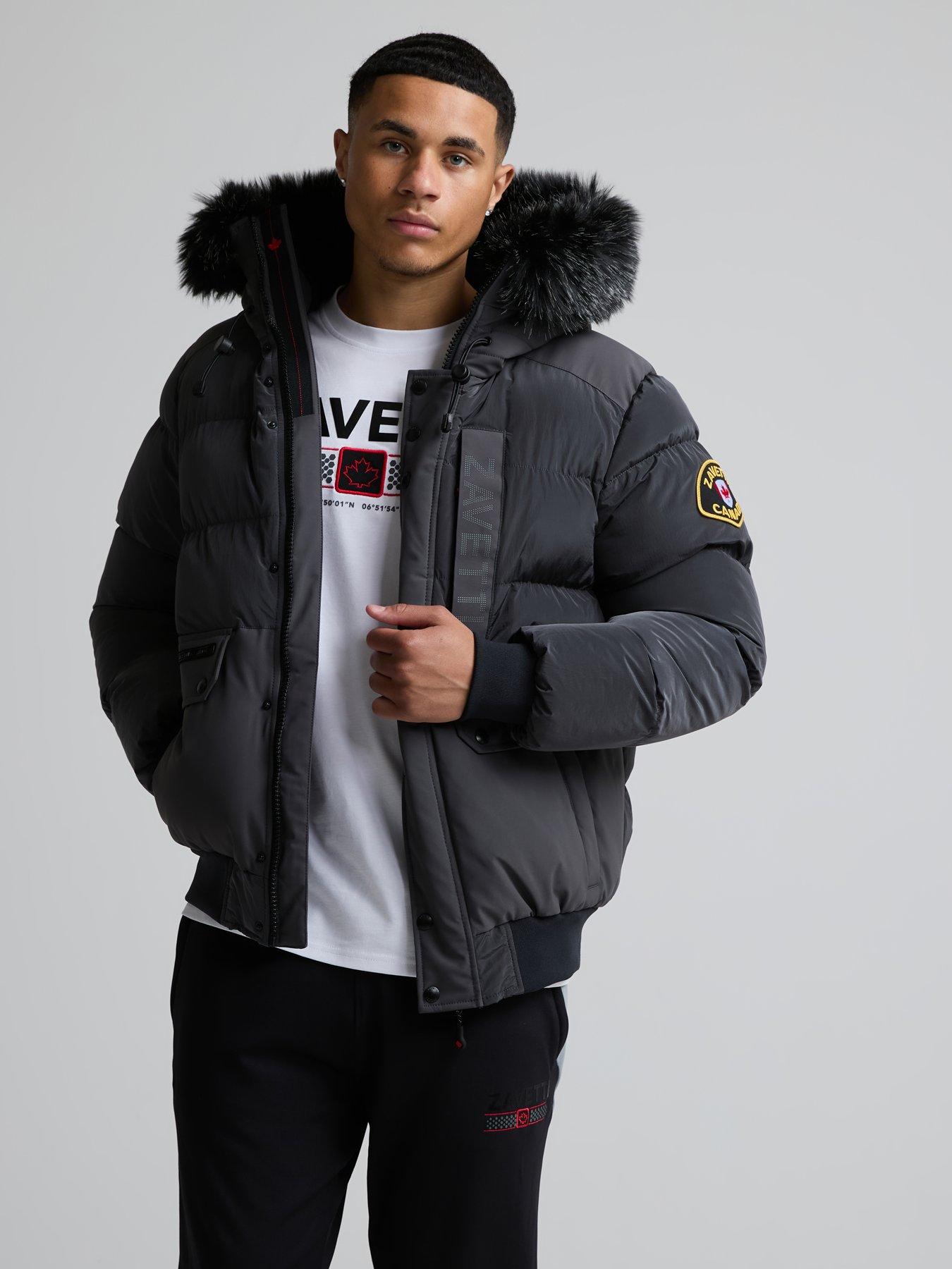 Image 4 of 7 of Zavetti Canada Derati Bomber Jacket - Dark Grey