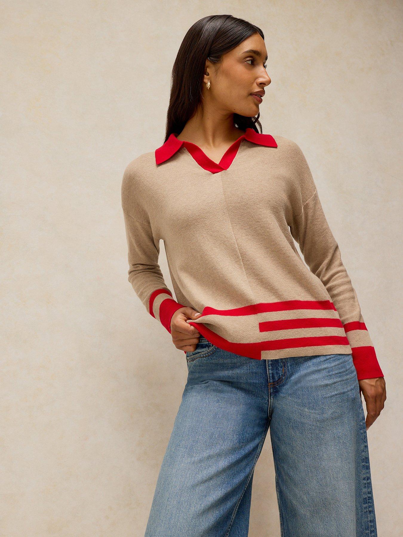 White Stuff Cara Collar Jumper