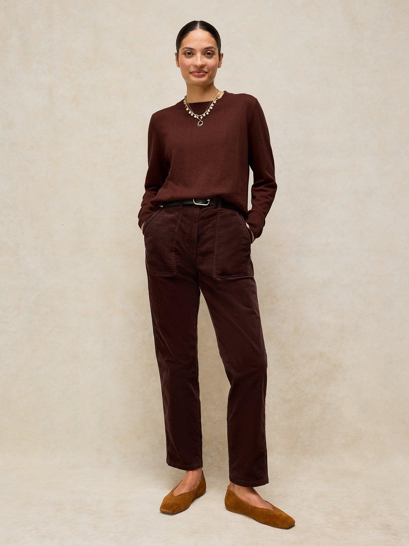 Image 3 of 6 of White Stuff Katie Crew Neck Jumper - Brown
