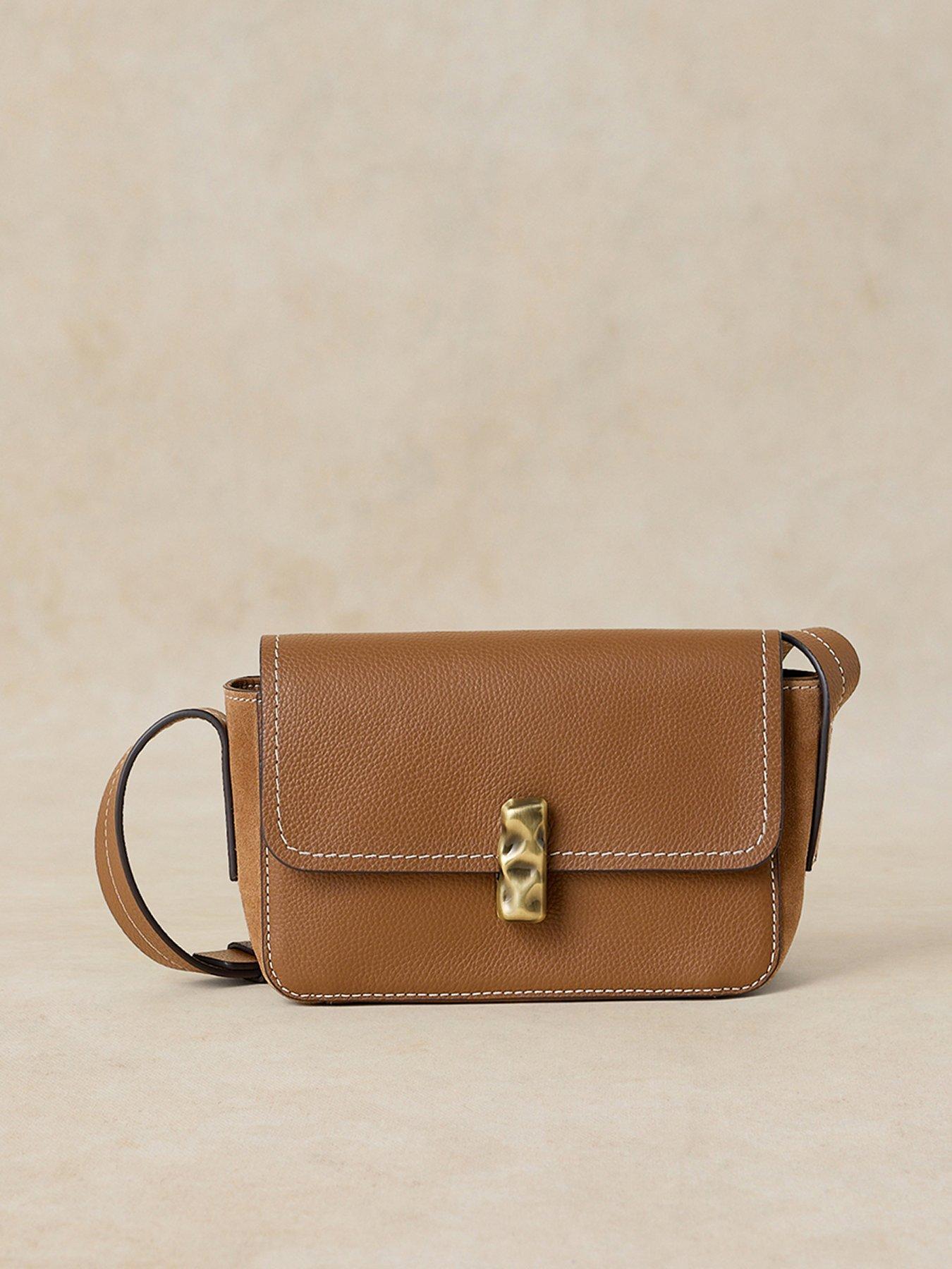 White Stuff Mini Laila Lock Crossbody Bag - Brown