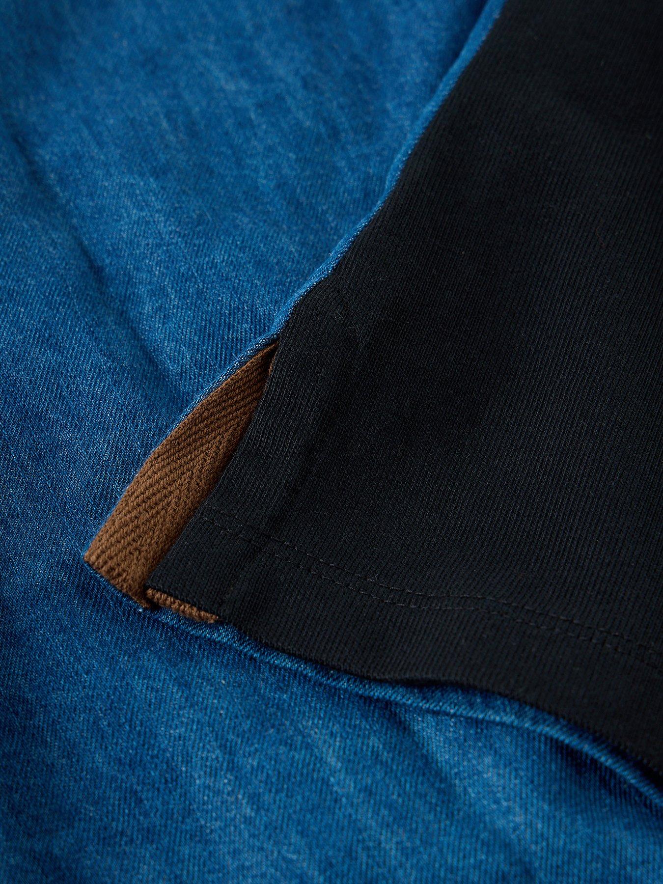 Image 6 of 6 of White Stuff Denim Mix Rugby Top - Blue
