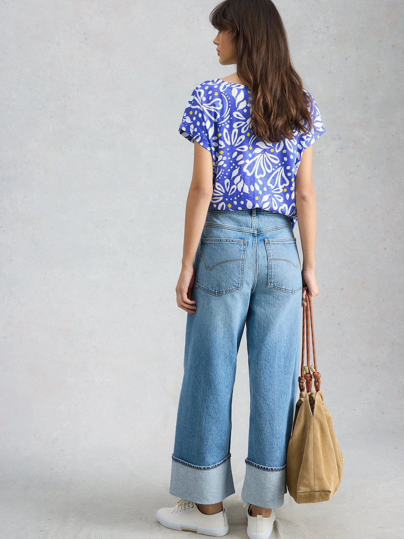 Image 2 of 6 of White Stuff Nelly Notch Neck Tee - Blue