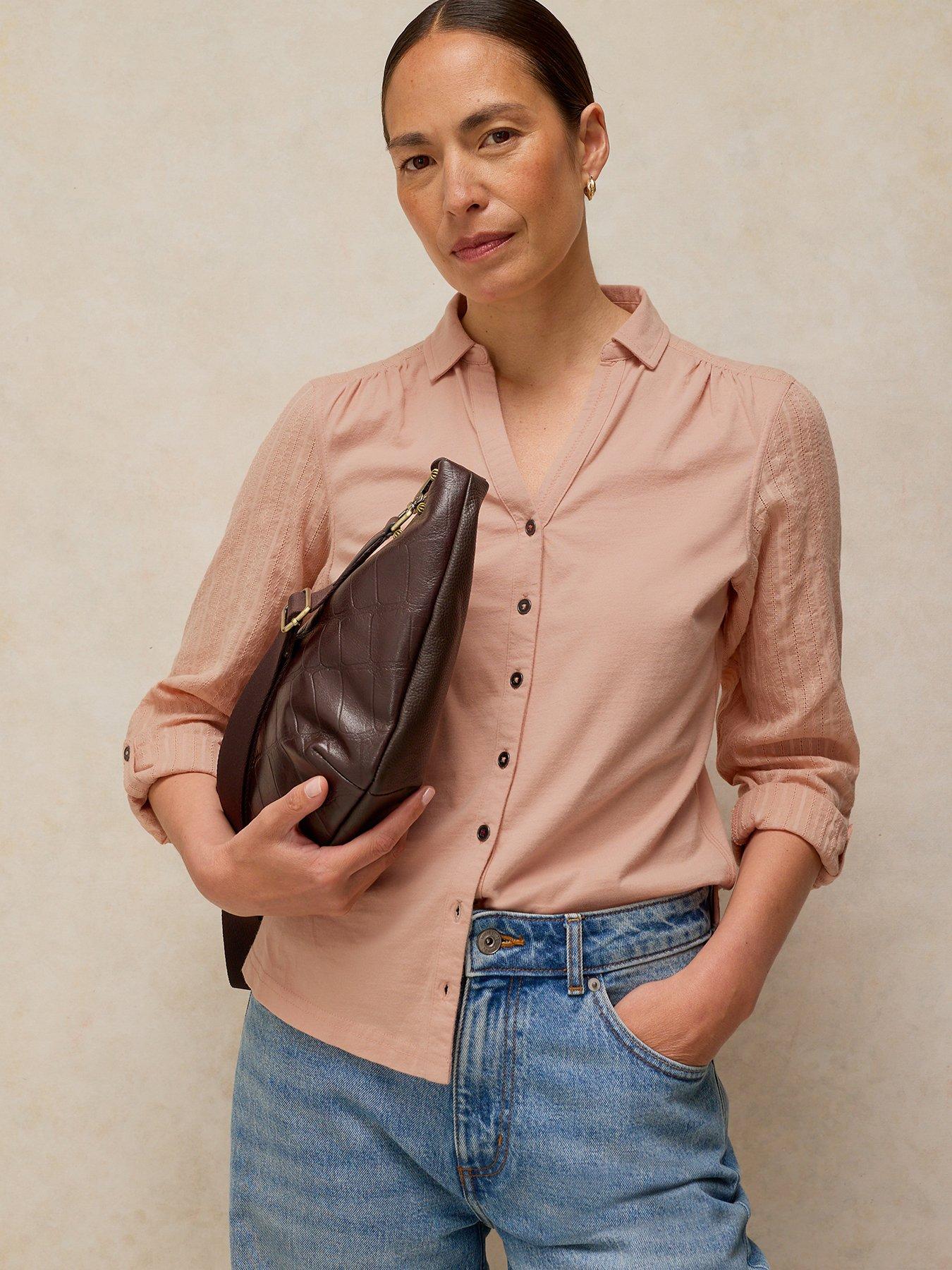 White Stuff Annie Mix Jersey Shirt - Pink