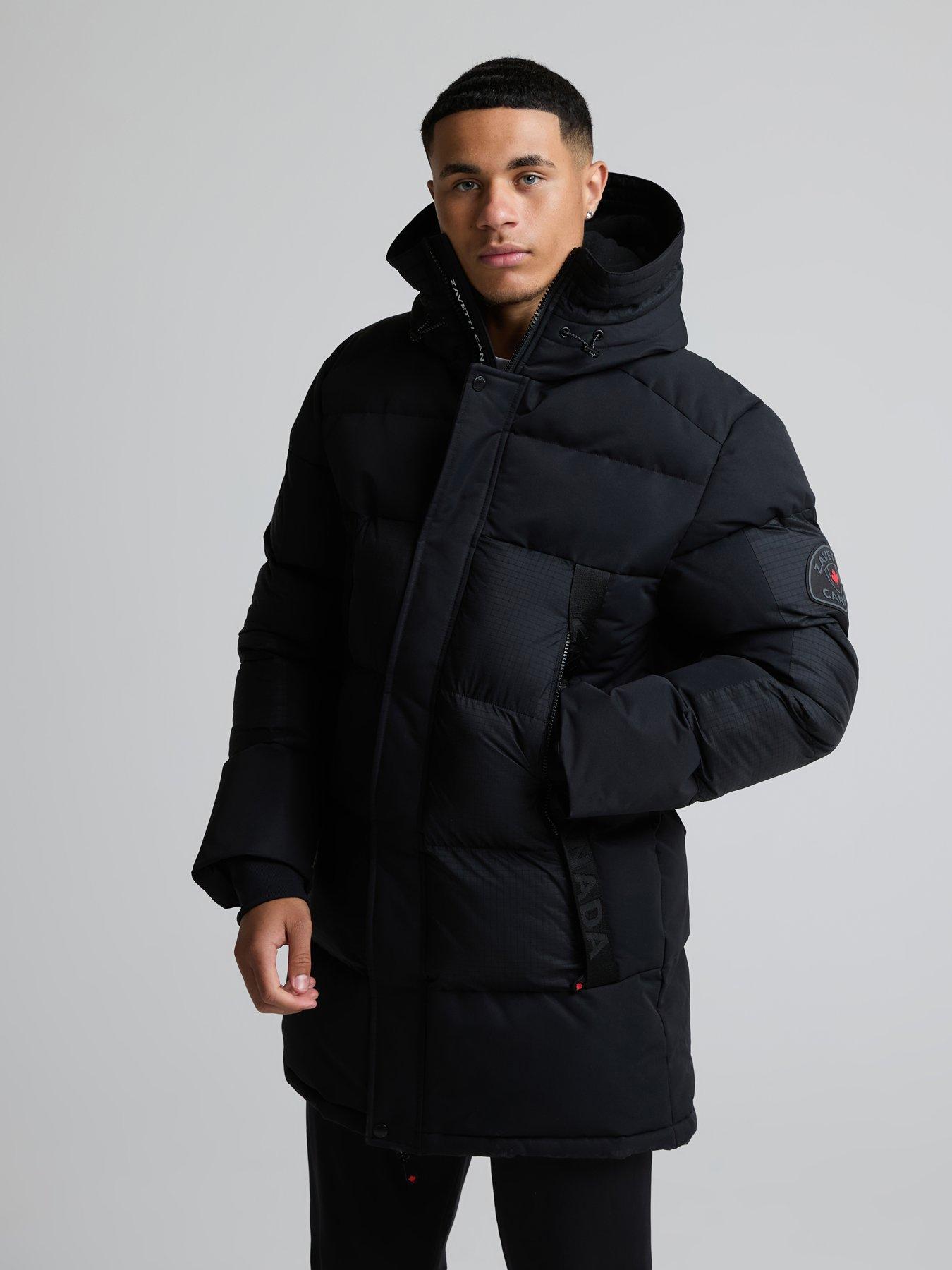 Zavetti Canada Aylmer 2.0 Longline Padded Parka Jacket - Black