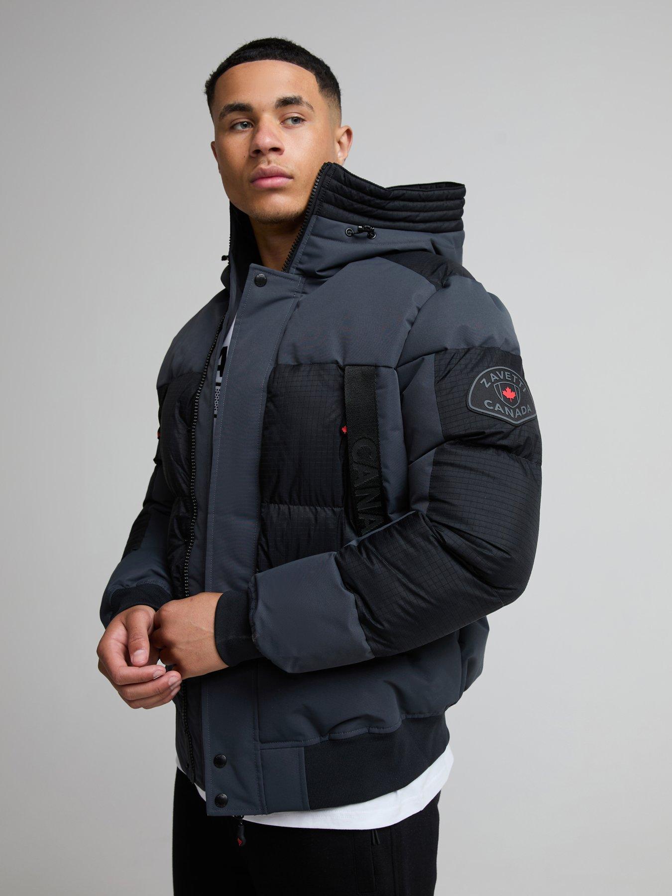 Zavetti Canada Aylmer 2.0 Padded Bomber Jacket - Dark Grey | Very