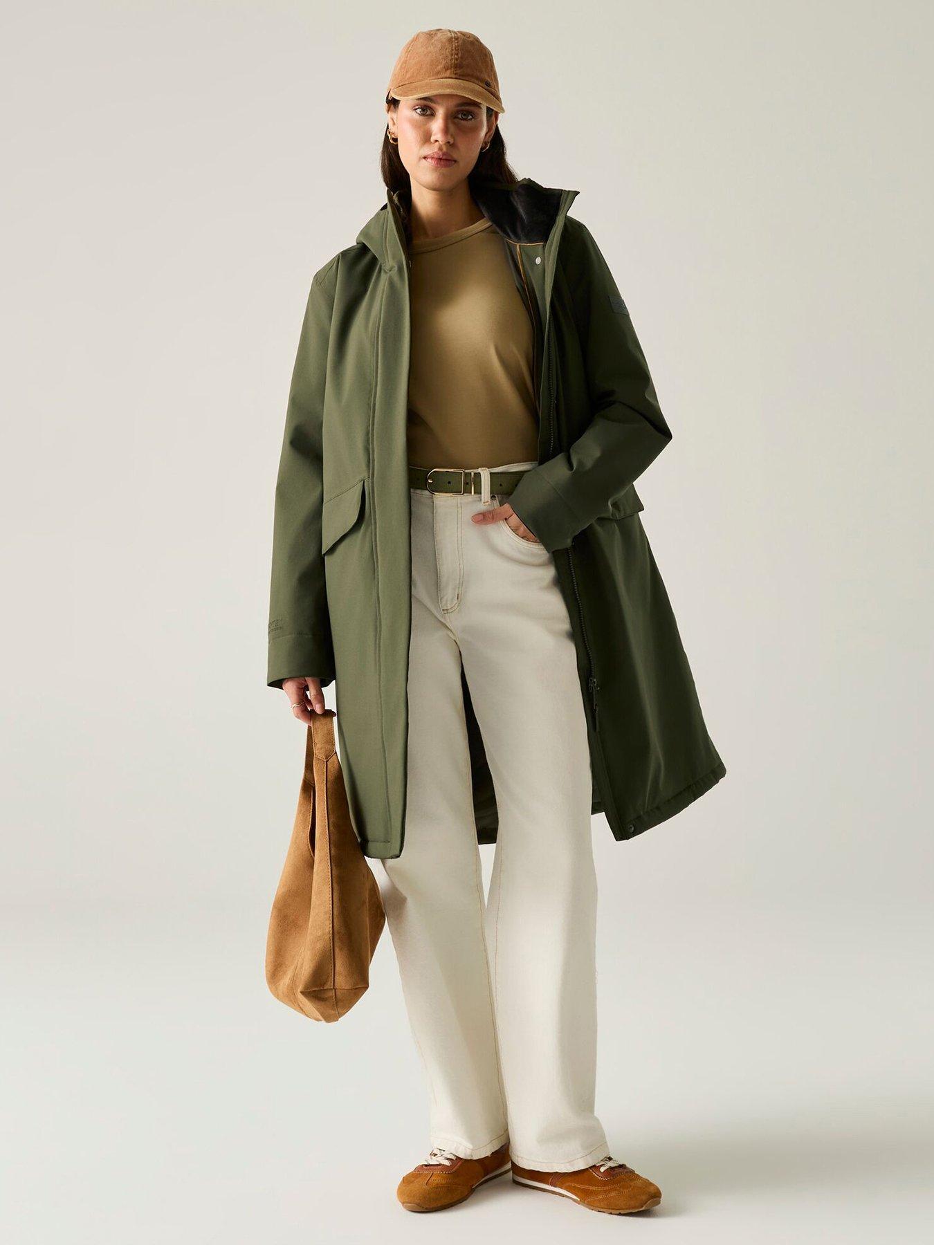 Regatta Women's Ramona Jacket Dark Khaki Size 12 - Image 4