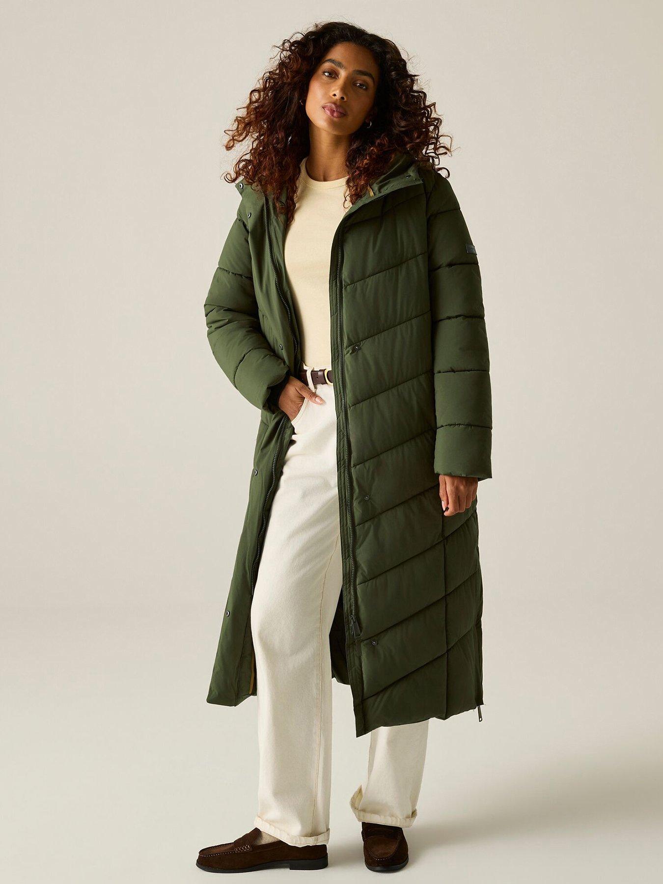 Regatta Womens Eloria Longline Two-Way Zip Insulated Jacket, Green, Size 18, Women - Image 6