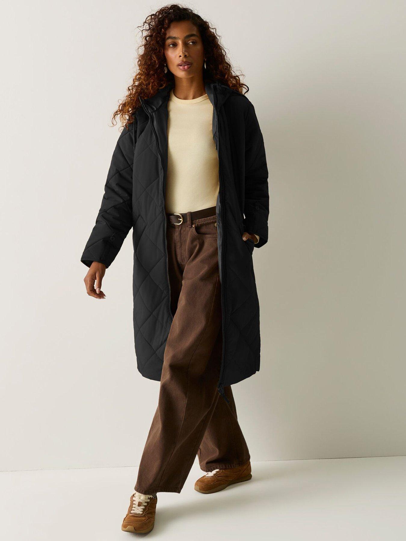Regatta Women's Black Hooded Elryse Quilted Jacket In | Size: 8 - Image 6