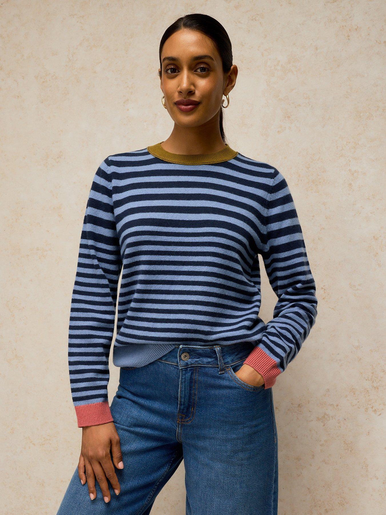 Image 1 of 5 of White Stuff Womens Sansa Stripe Jumper - Blue