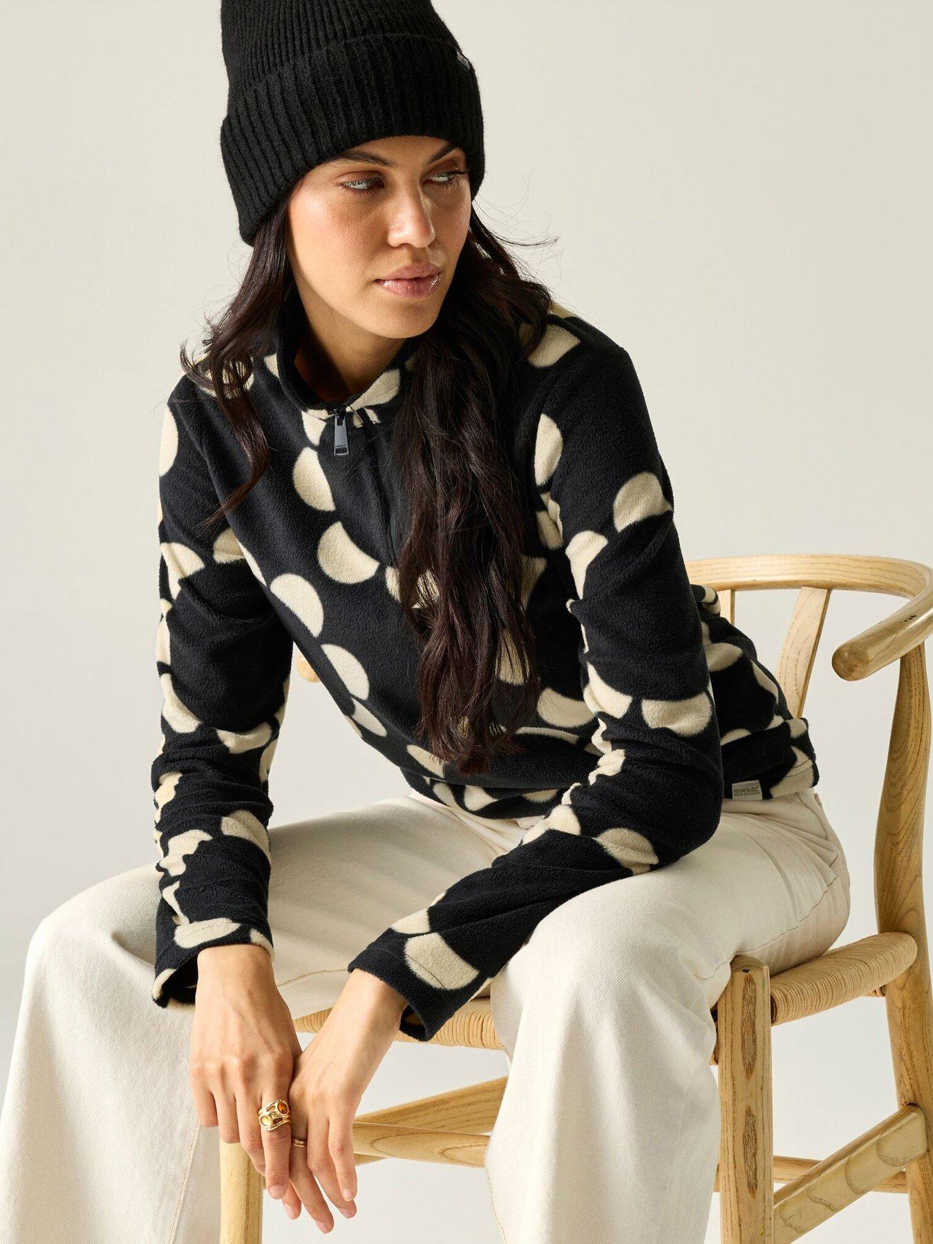 Regatta Ladies Orla Printed Half Zip Fleece Fleece-Daisy Hoop Black