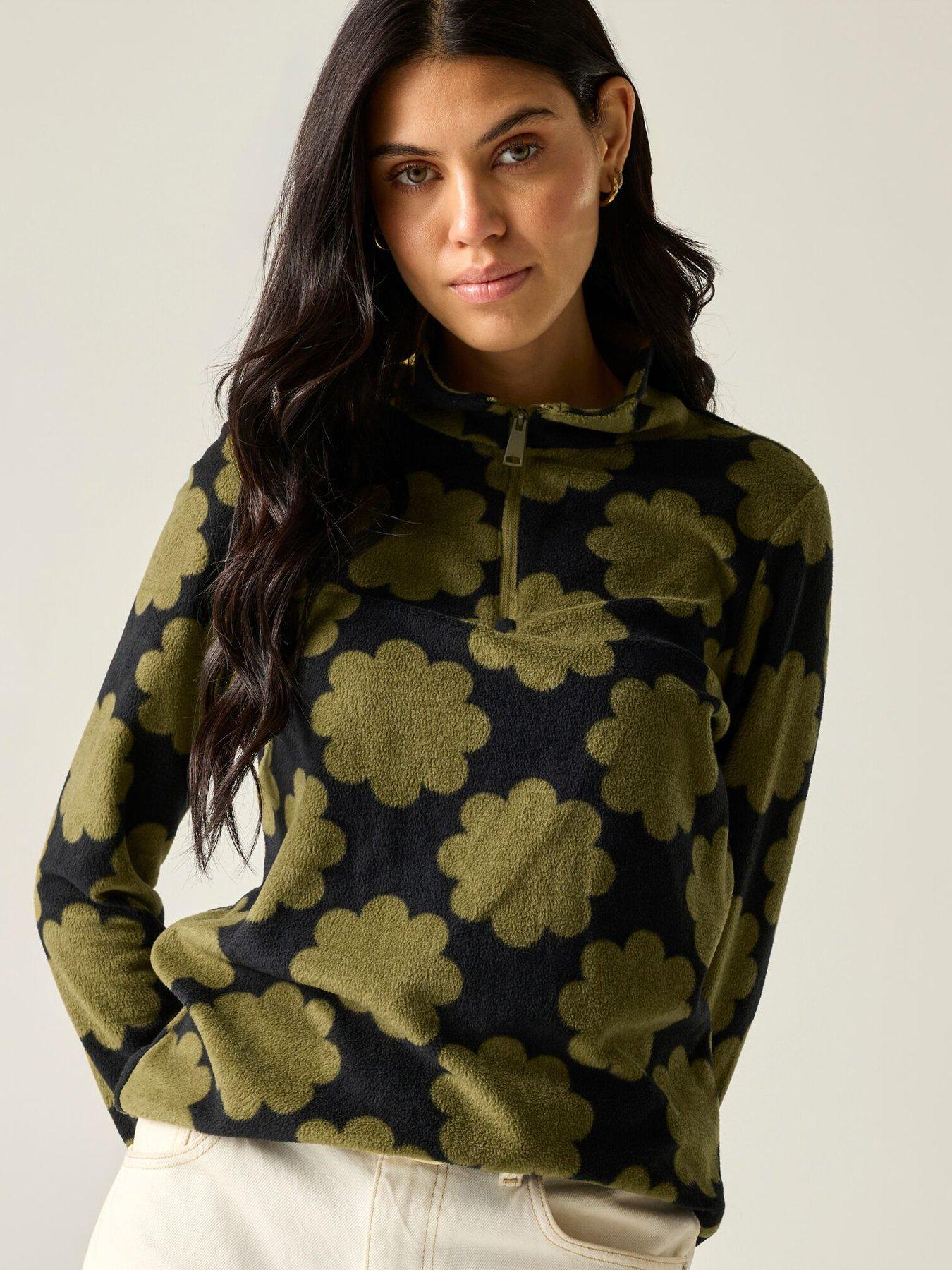 Image 4 of 7 of Regatta Ladies Orla Printed Half Zip Fleece Fleece-sun Daisy Olive
