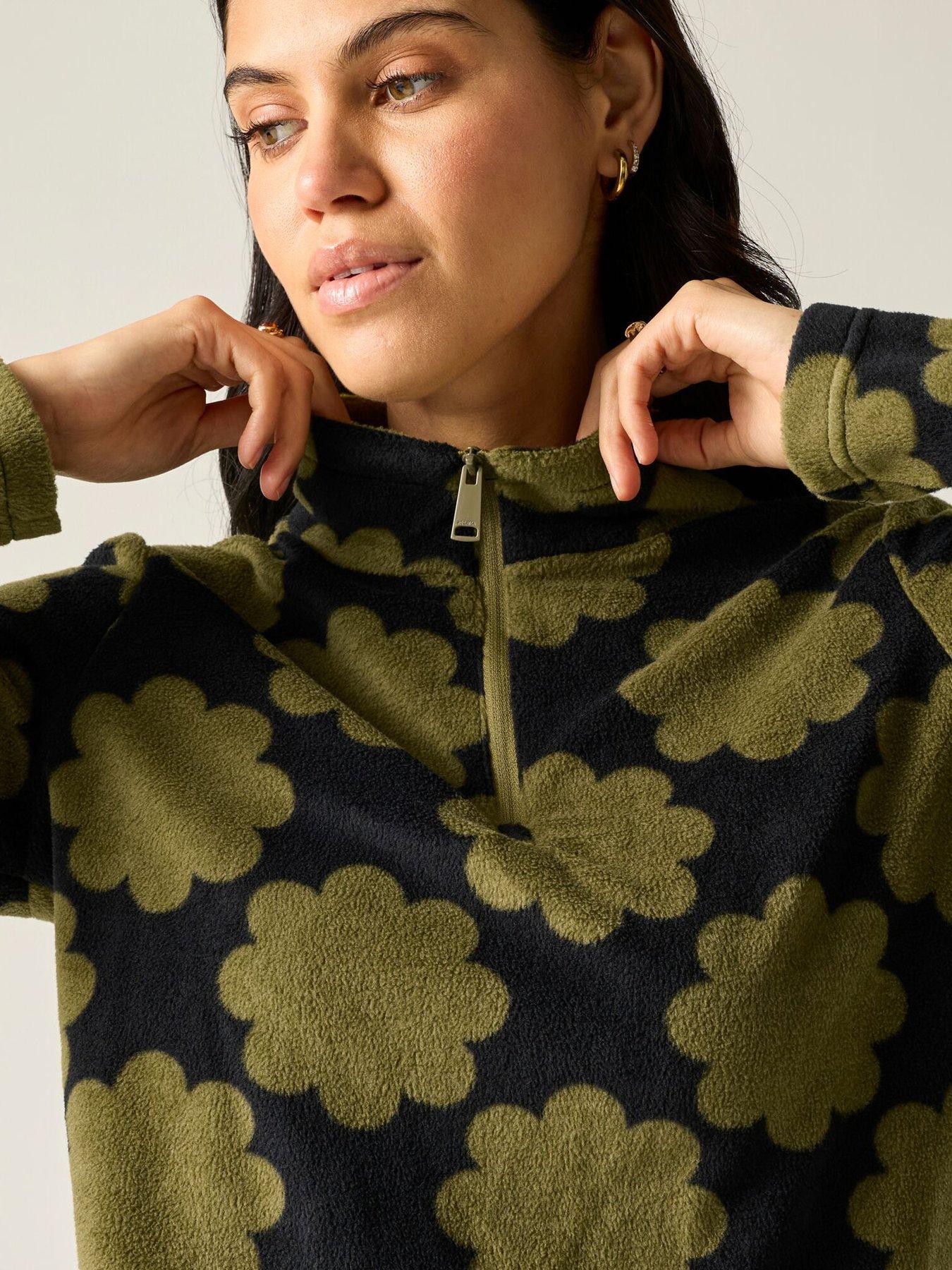 Image 5 of 7 of Regatta Ladies Orla Printed Half Zip Fleece Fleece-sun Daisy Olive