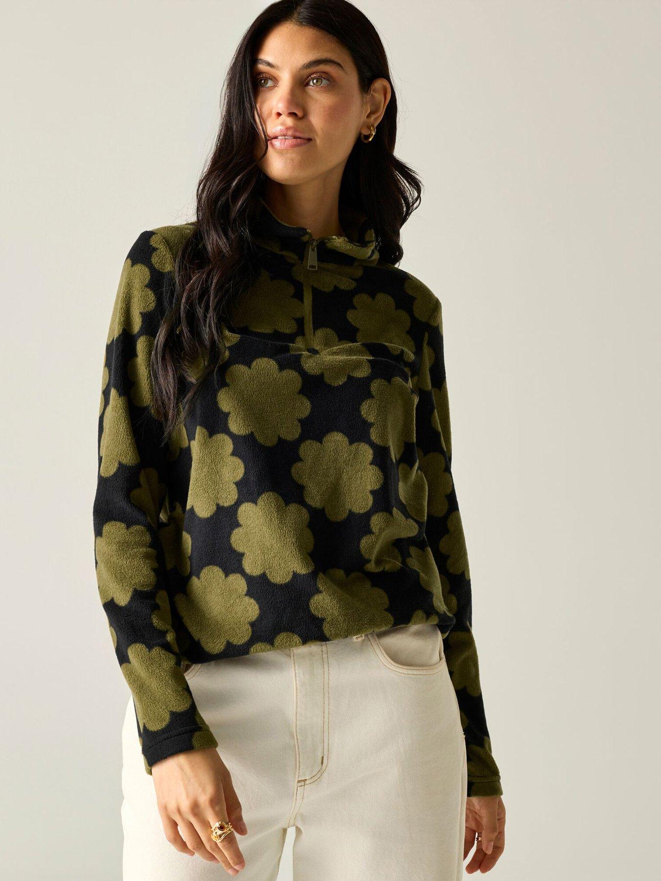 Image 6 of 7 of Regatta Ladies Orla Printed Half Zip Fleece Fleece-sun Daisy Olive