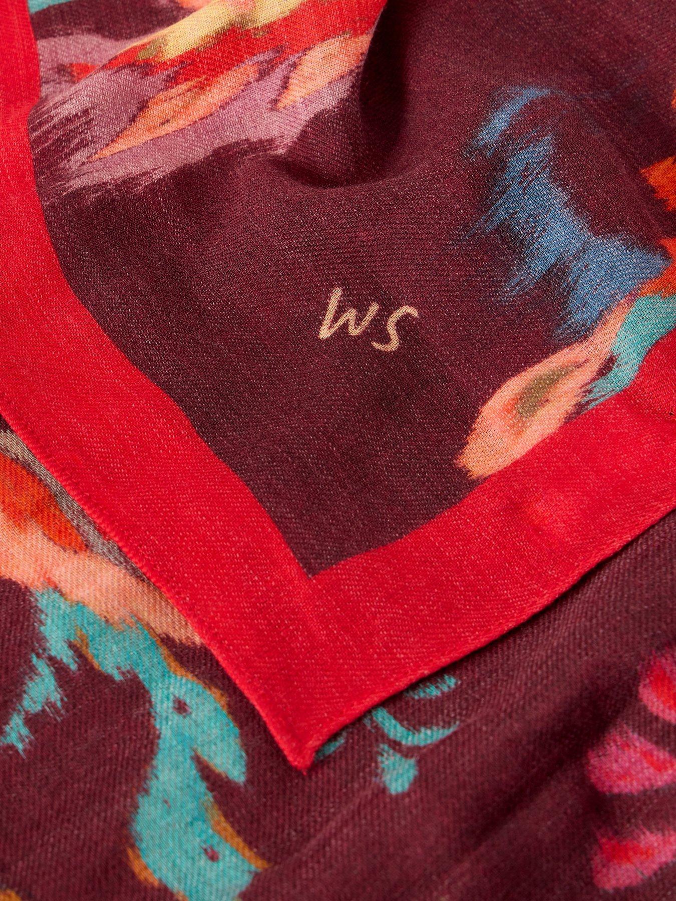 Image 3 of 3 of White Stuff Molly Midweight Square Scarf - Purple