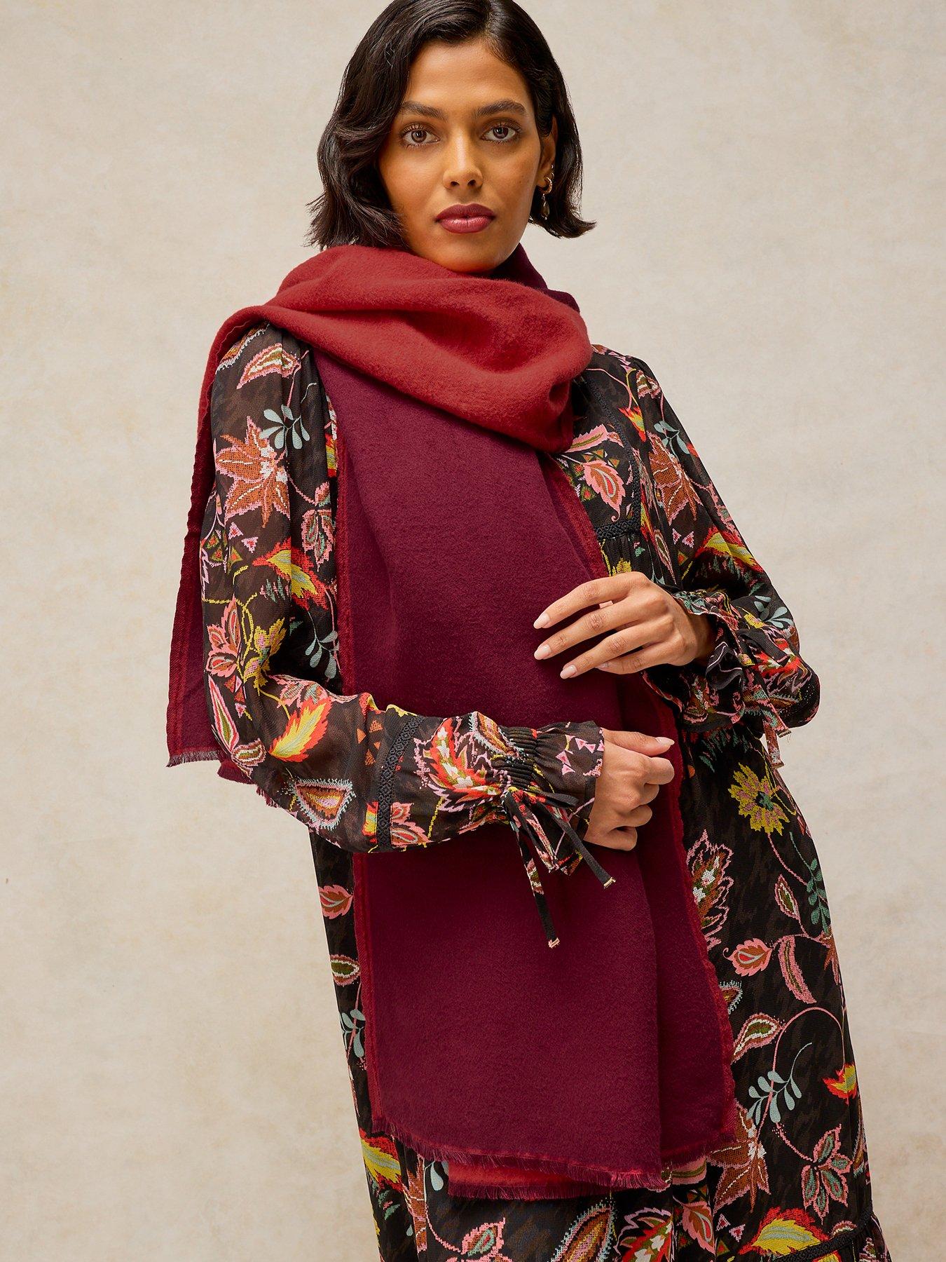 Image 4 of 4 of White Stuff Selma Midweight Scarf - Red