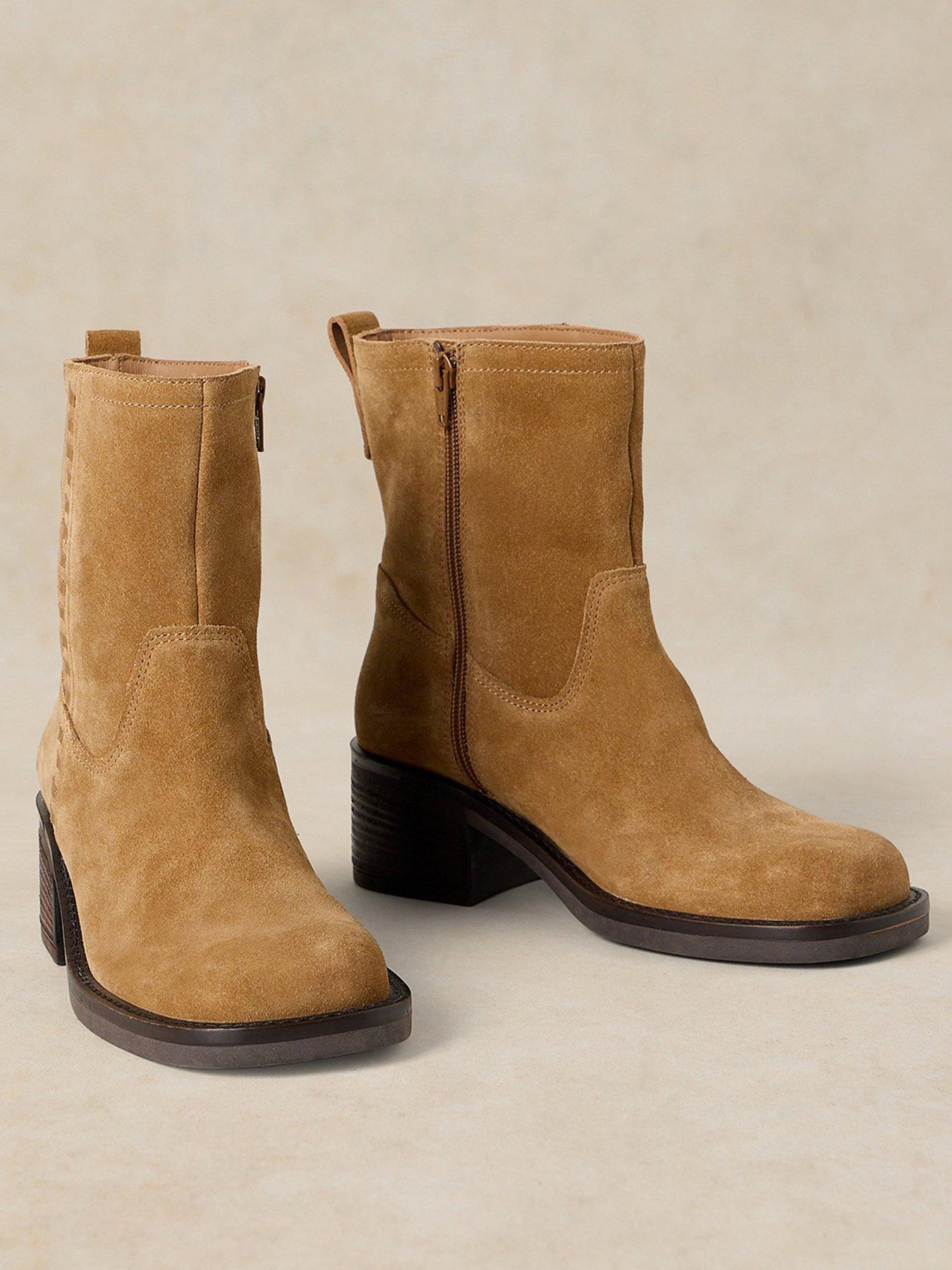 Image 2 of 4 of White Stuff Womens Olivia Block Heel Ankle Boot - Brown