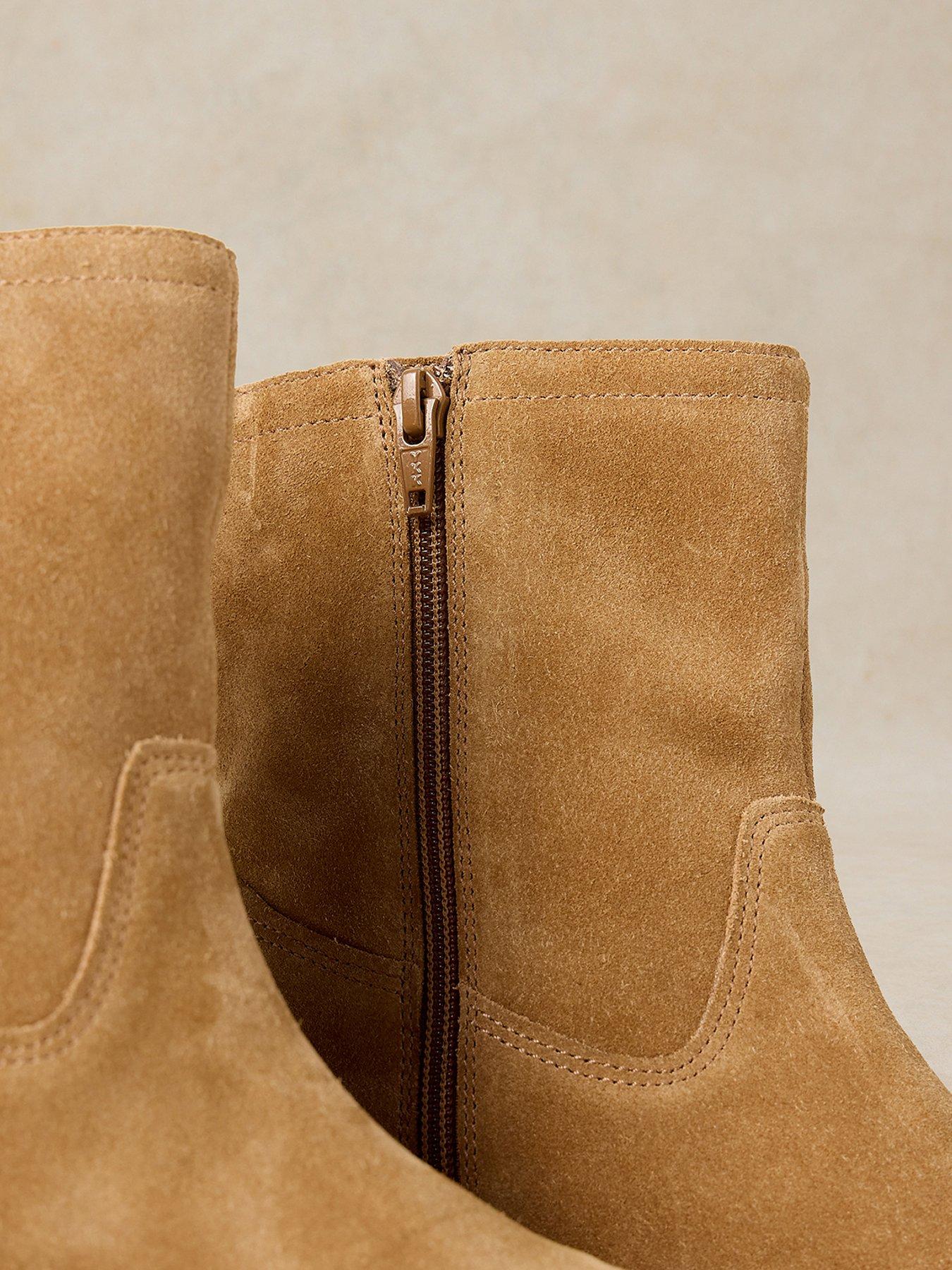 Image 4 of 4 of White Stuff Womens Olivia Block Heel Ankle Boot - Brown