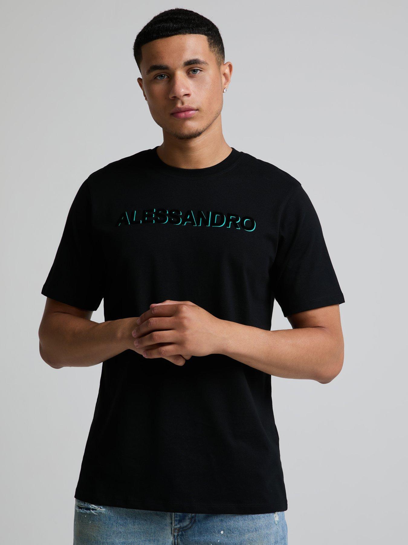 Image 4 of 5 of Alessandro Zavetti Alessandro Zavetti Fiero Short Sleeve Graphic Logo T-Shirt - Black/Multi