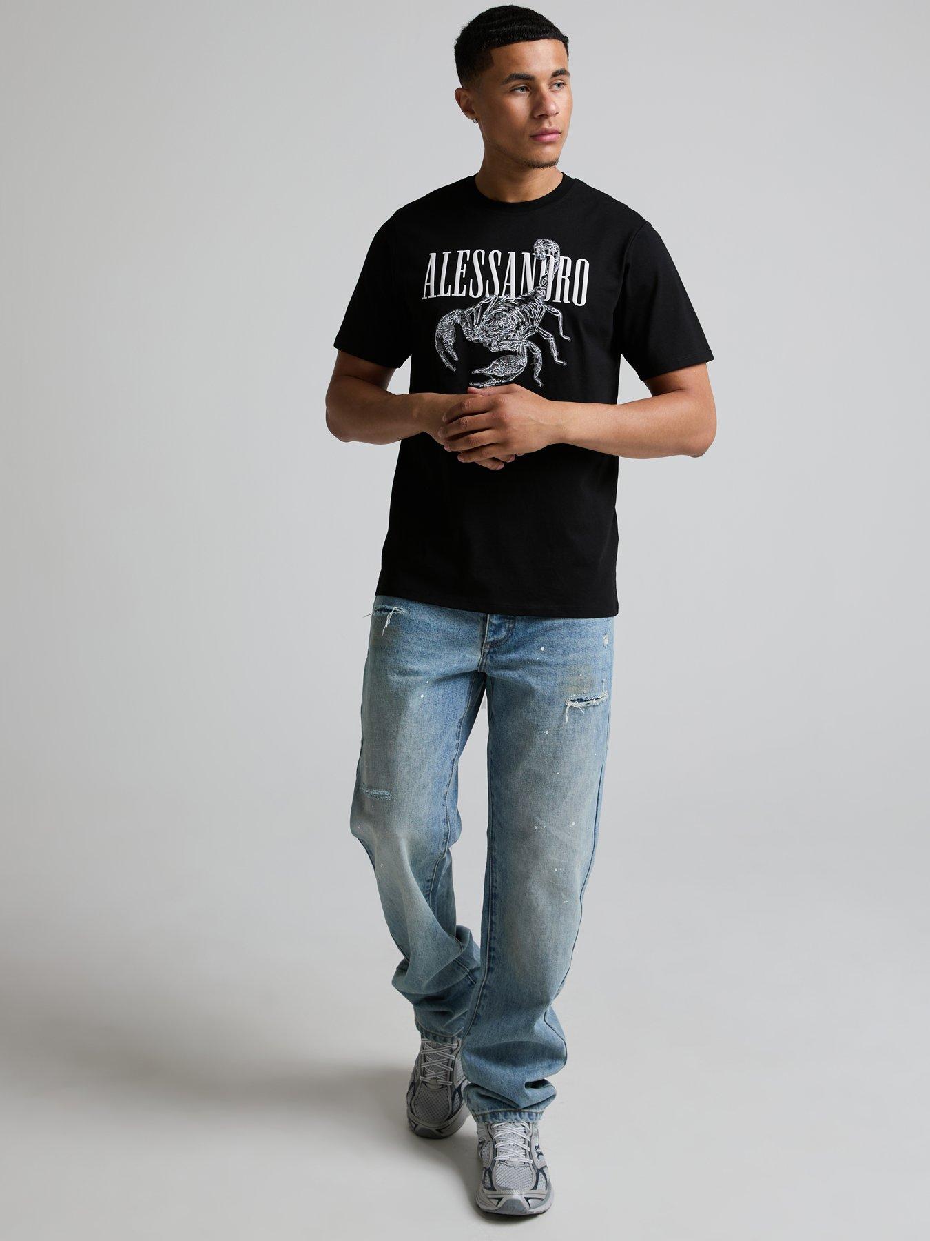 Image 3 of 5 of Alessandro Zavetti Alessandro Zavetti Veleno Short Sleeve Graphic Print T-Shirt - Black