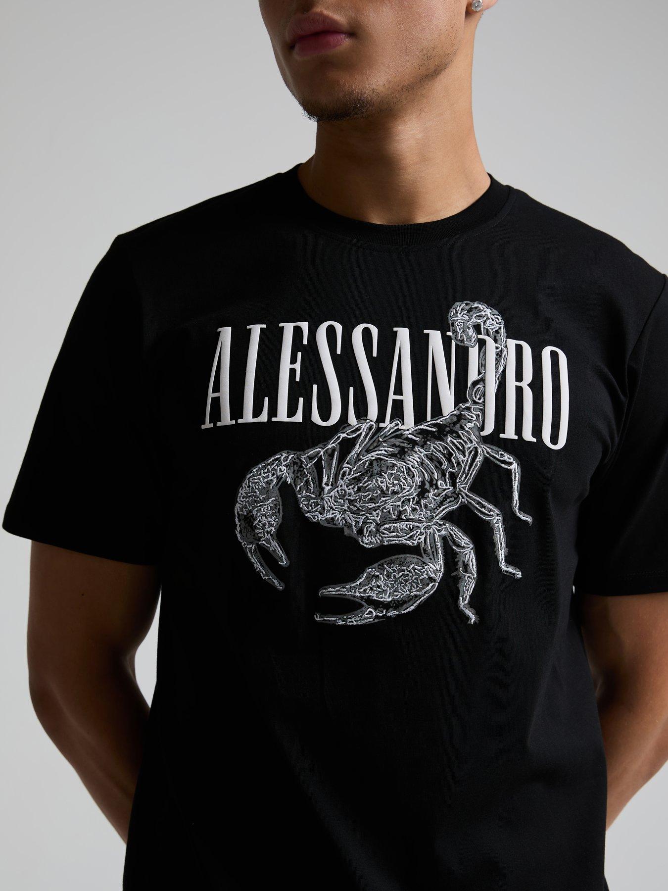Image 4 of 5 of Alessandro Zavetti Alessandro Zavetti Veleno Short Sleeve Graphic Print T-Shirt - Black