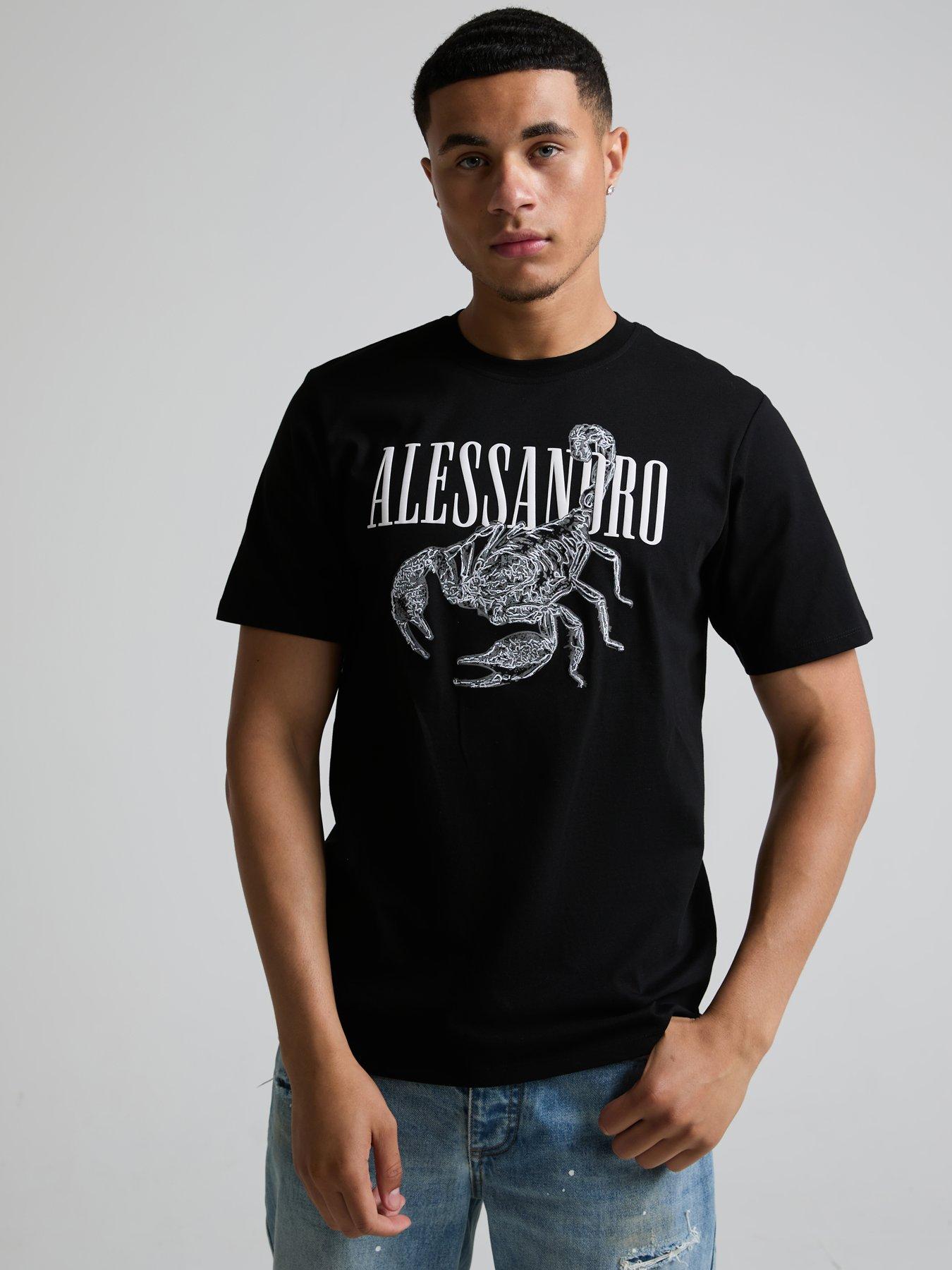 Image 5 of 5 of Alessandro Zavetti Alessandro Zavetti Veleno Short Sleeve Graphic Print T-Shirt - Black