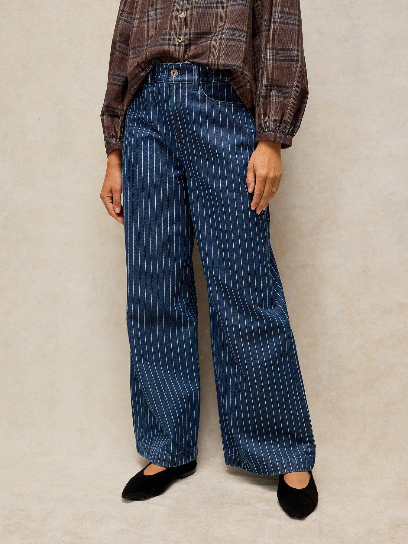 White Stuff Ayla Stripe Wide Leg Jean