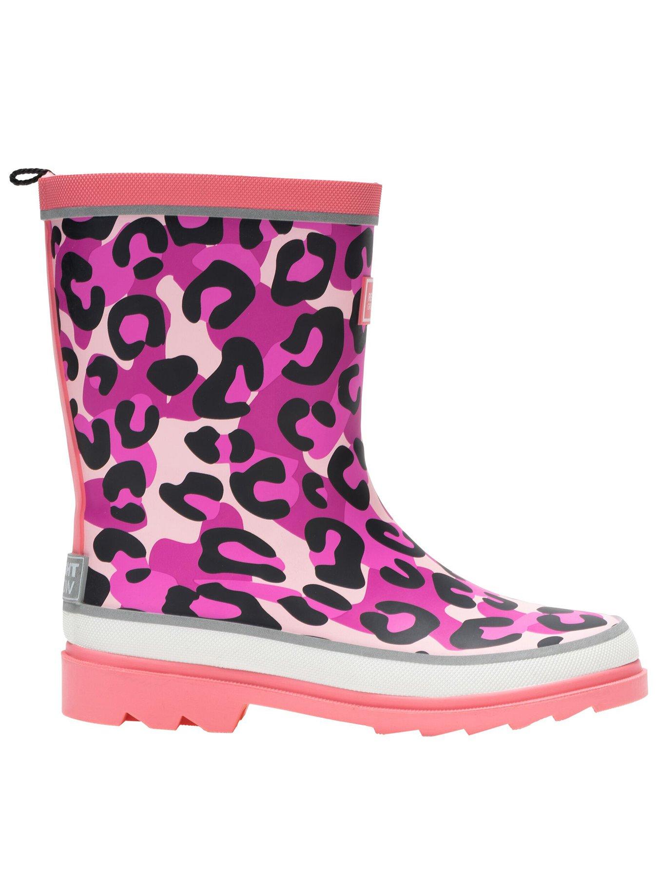 Regatta Kids Mudplay Iii Jnr Wellies -multi Leopard / Pink Lemonade