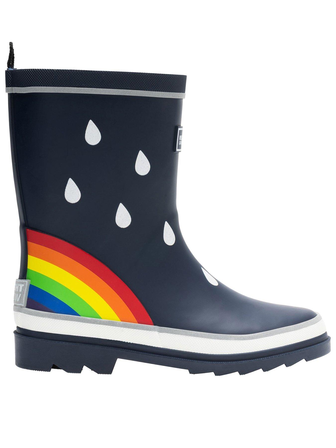 Regatta Kids Mudplay Iii Jnr Welllies-navy / Rainbow, Navy, Size 8 Younger