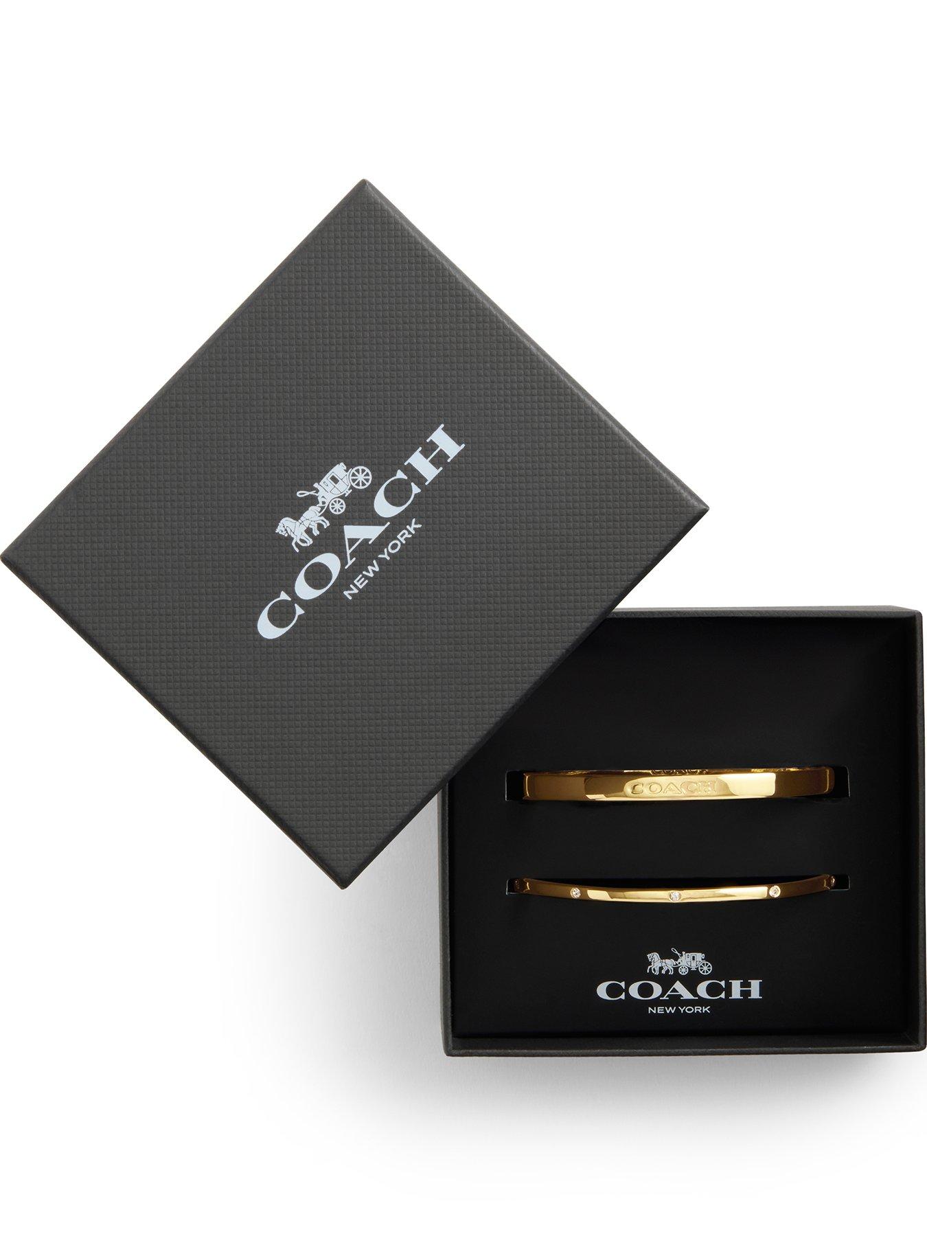 Image 1 of 4 of COACH Double Set Logo Bangle Boxed