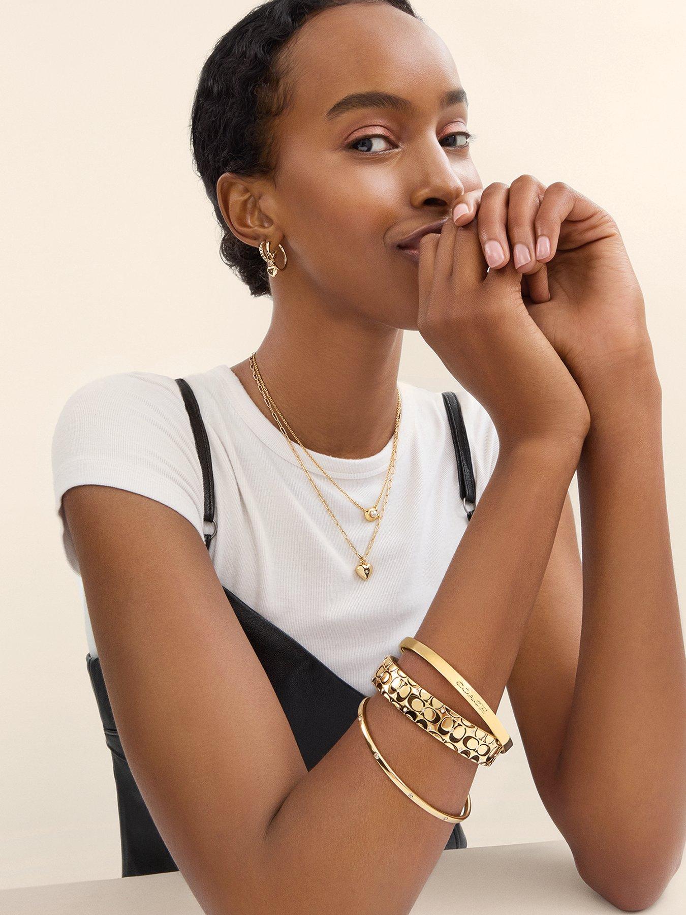 Image 3 of 4 of COACH Double Set Logo Bangle Boxed