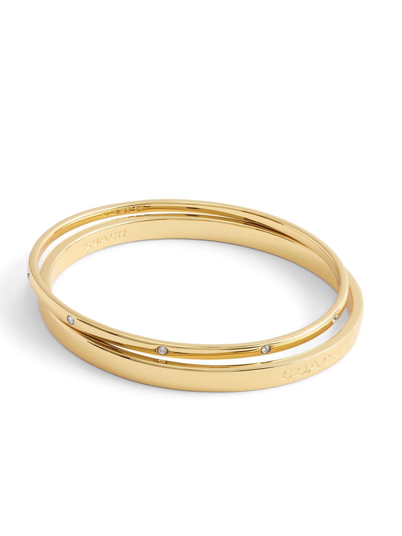 Image 4 of 4 of COACH Double Set Logo Bangle Boxed