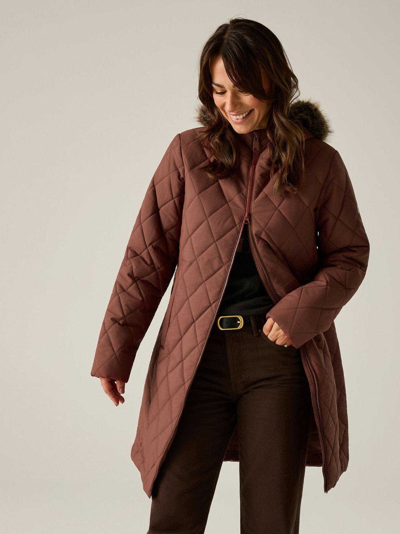 Regatta Women's Dark Red Fionne Insulated Quilted Jacket In | Size: 12 - Image 3