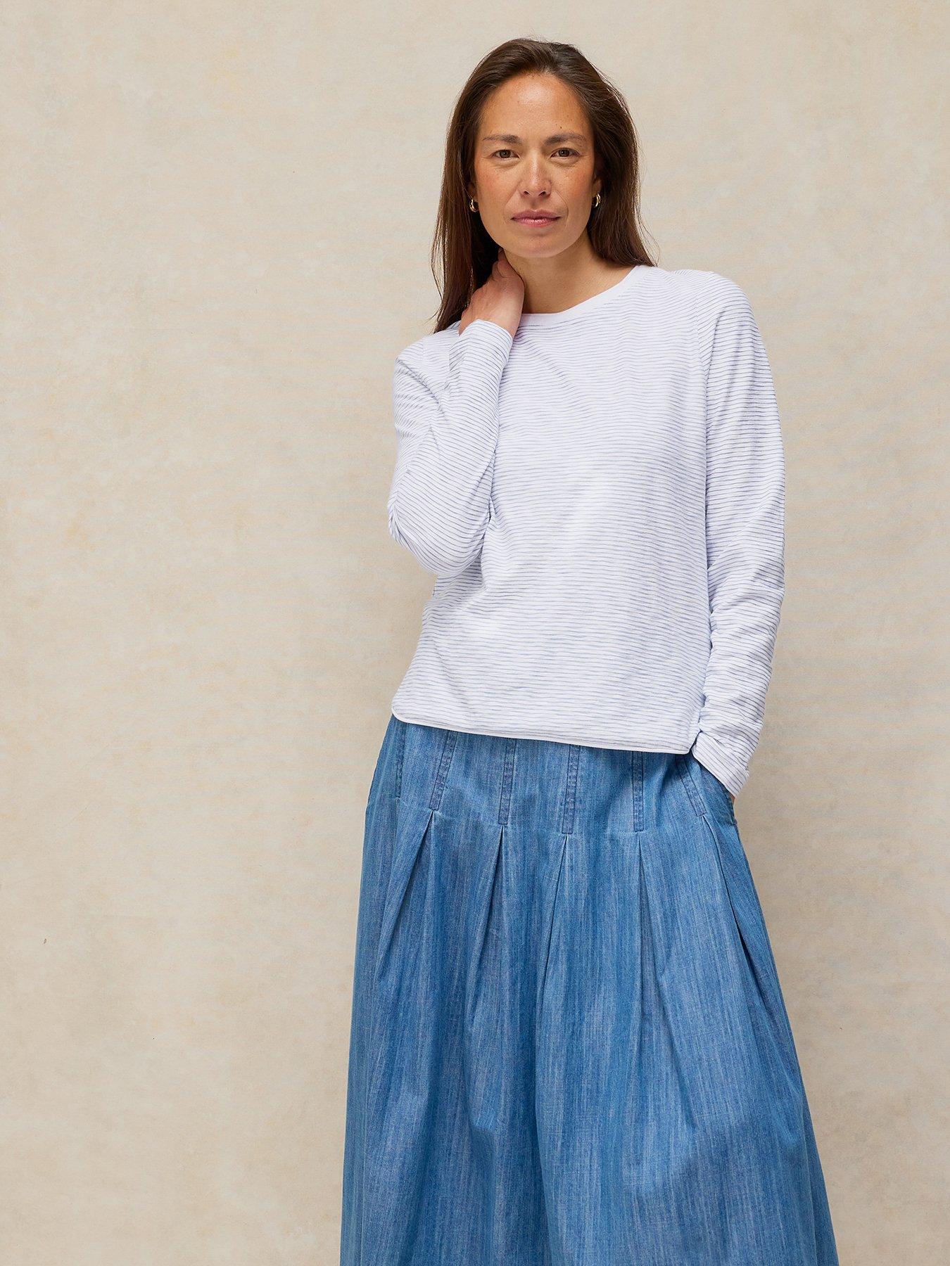 Image 1 of 6 of White Stuff Clara Ls Texture Tee