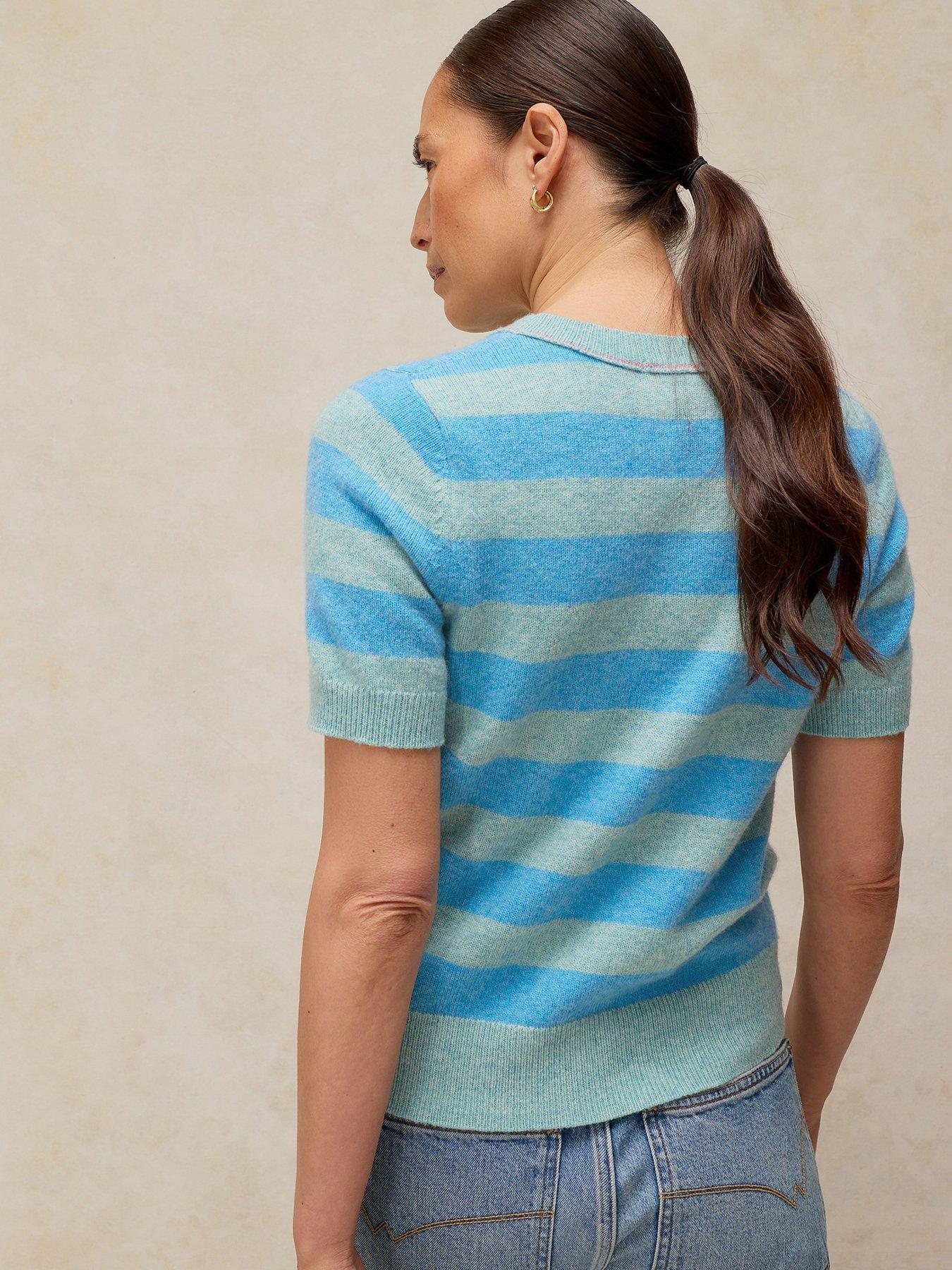Image 2 of 6 of White Stuff Sansa Stripe Knitted Tee - Blue