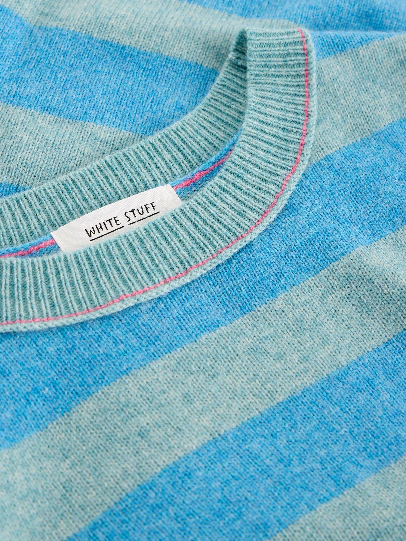 Image 6 of 6 of White Stuff Sansa Stripe Knitted Tee - Blue