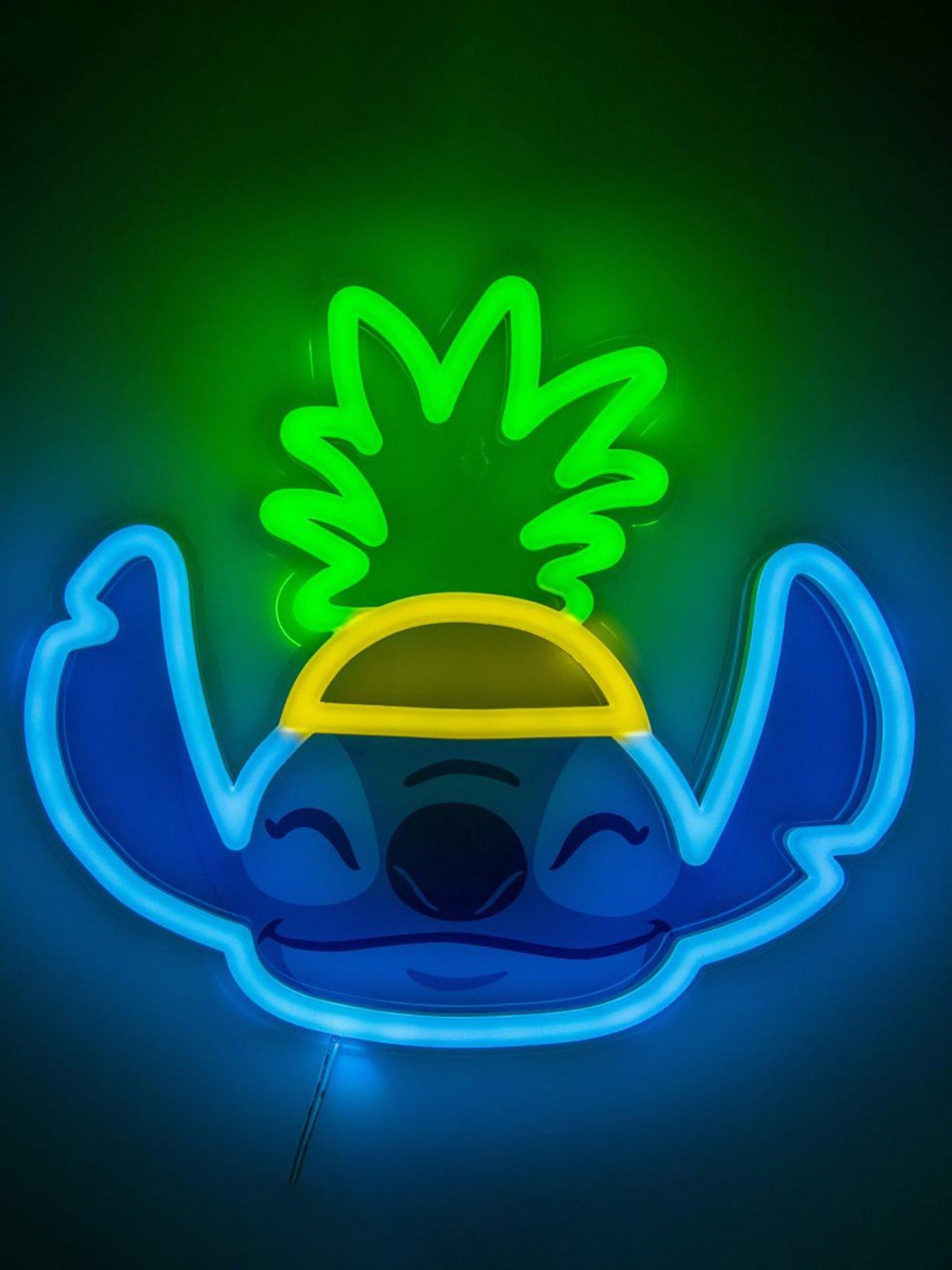 Paladone Lilo & Stitch Pineapple LED Neon Wall Light, Officially Licensed Disney Lamp with Power Cord for Home, Bedroom, Living Space, Gift for Movie Fans - Image 2
