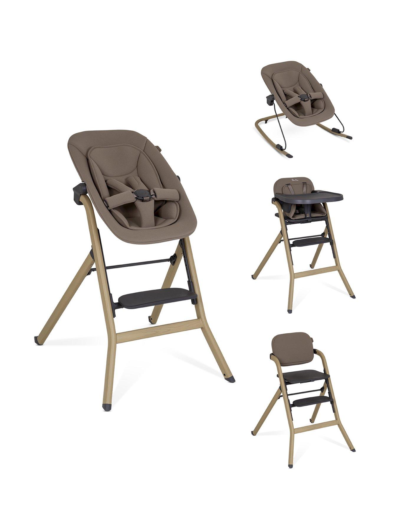 Silver Cross Nest and Nurture, Highchair and Bouncer - Biscuit