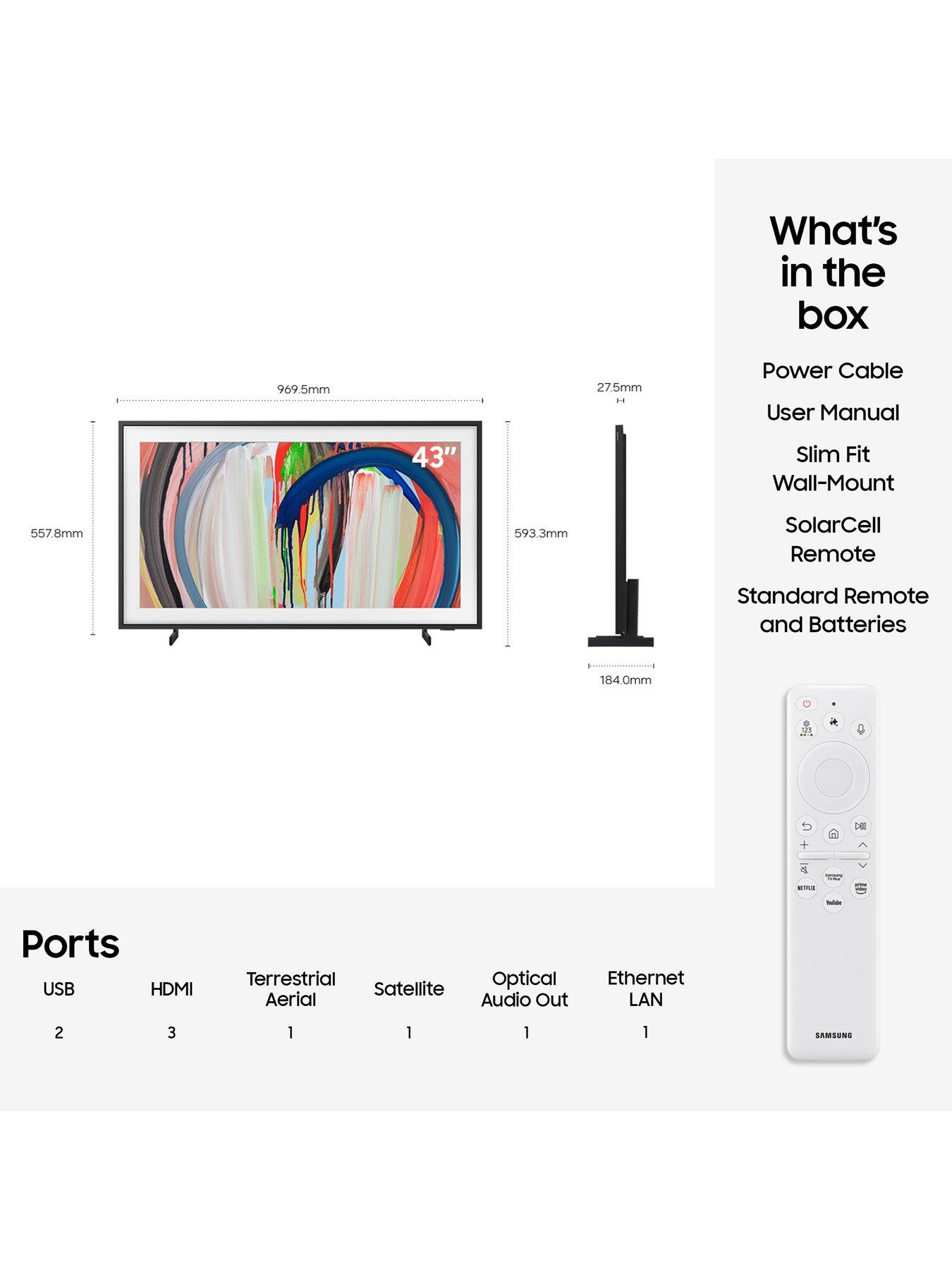 Image 7 of 8 of Samsung 43-inch The Frame QLED Vision AI Smart TV with&nbsp;Art Mode &amp; Wall Mount - QE43LS03HEUXXU