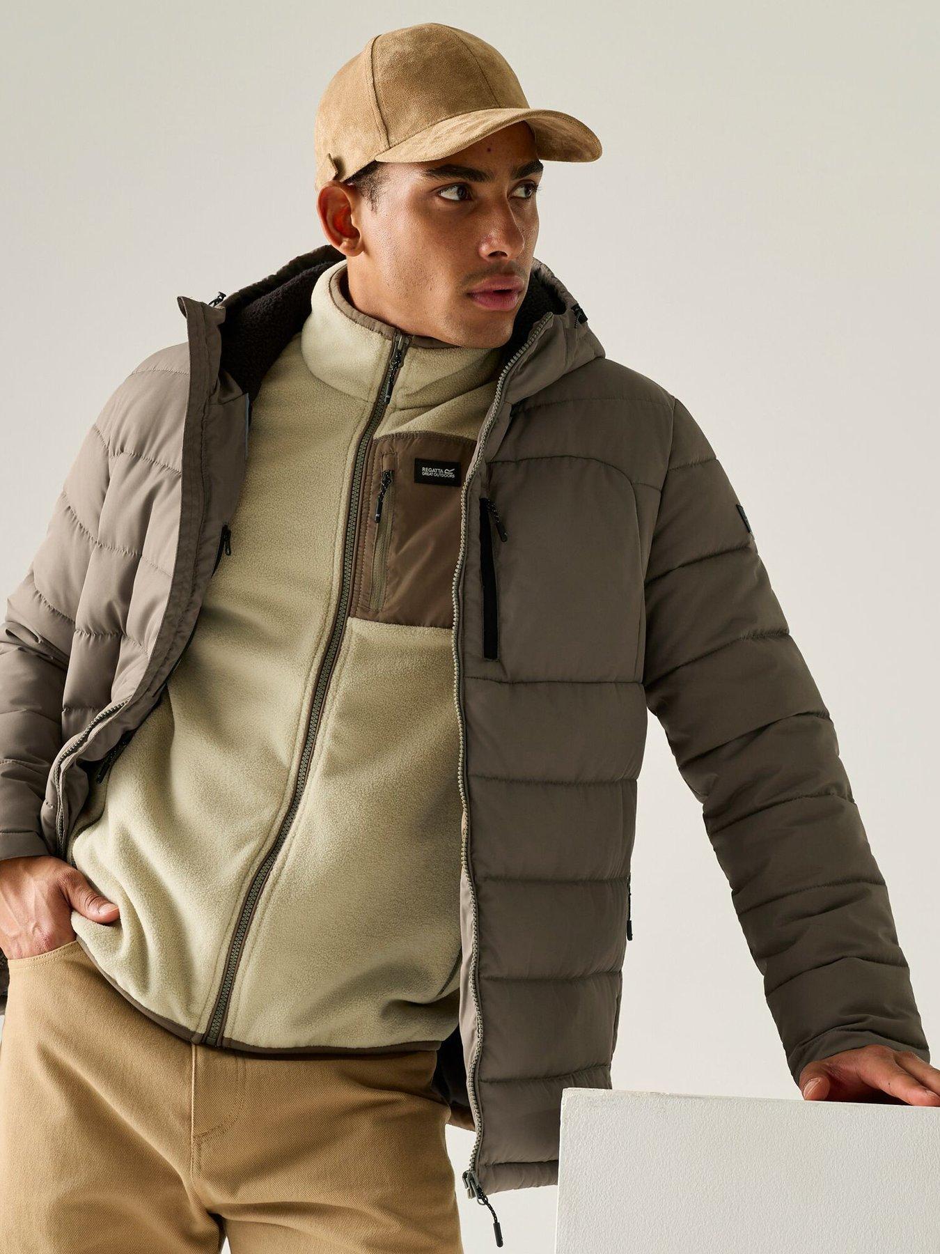 Image 2 of 7 of Regatta Mens Frankie Padded Quilted Hooded Jacket - Smokey Olive
