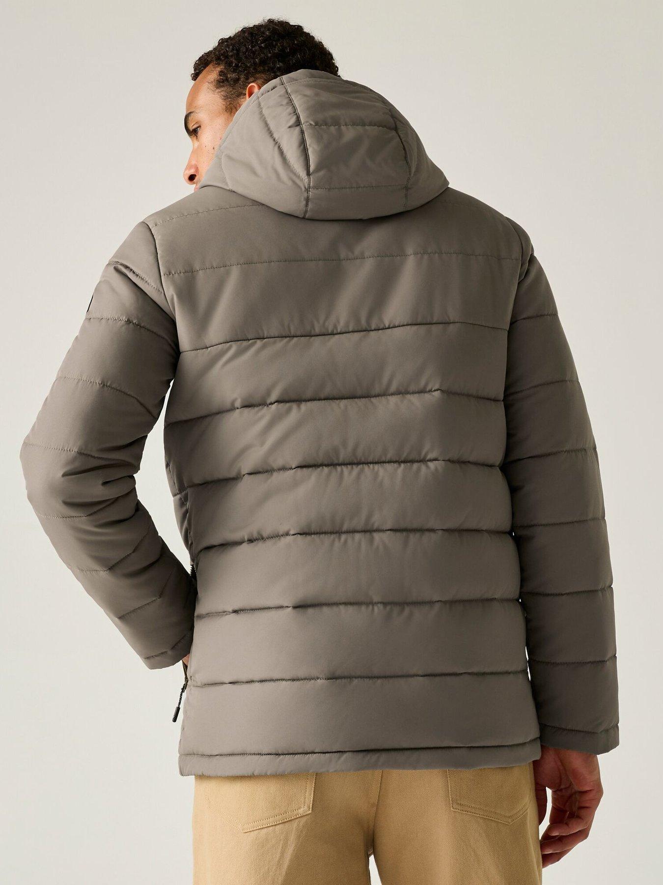 Image 4 of 7 of Regatta Mens Frankie Padded Quilted Hooded Jacket - Smokey Olive