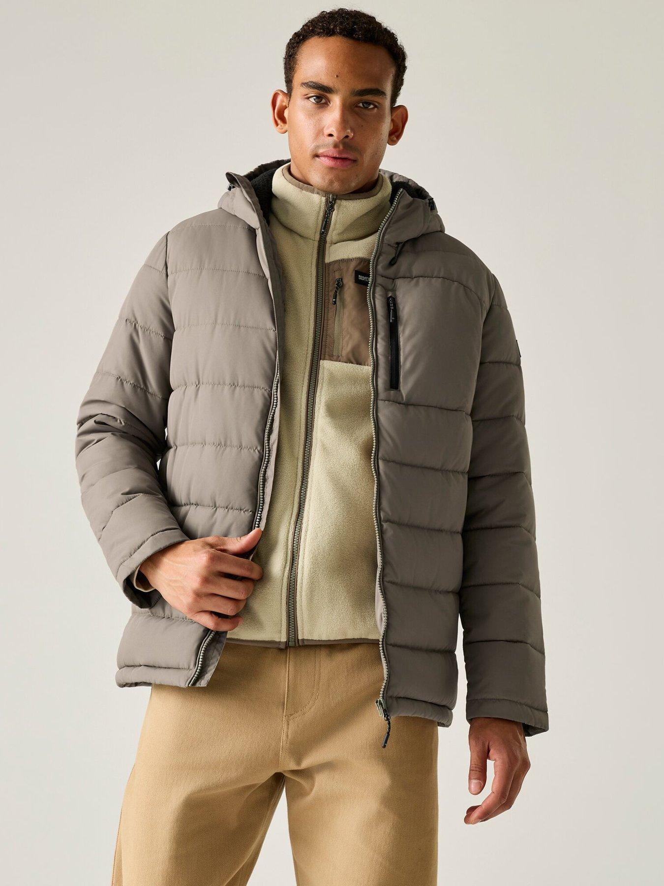 Image 5 of 7 of Regatta Mens Frankie Padded Quilted Hooded Jacket - Smokey Olive